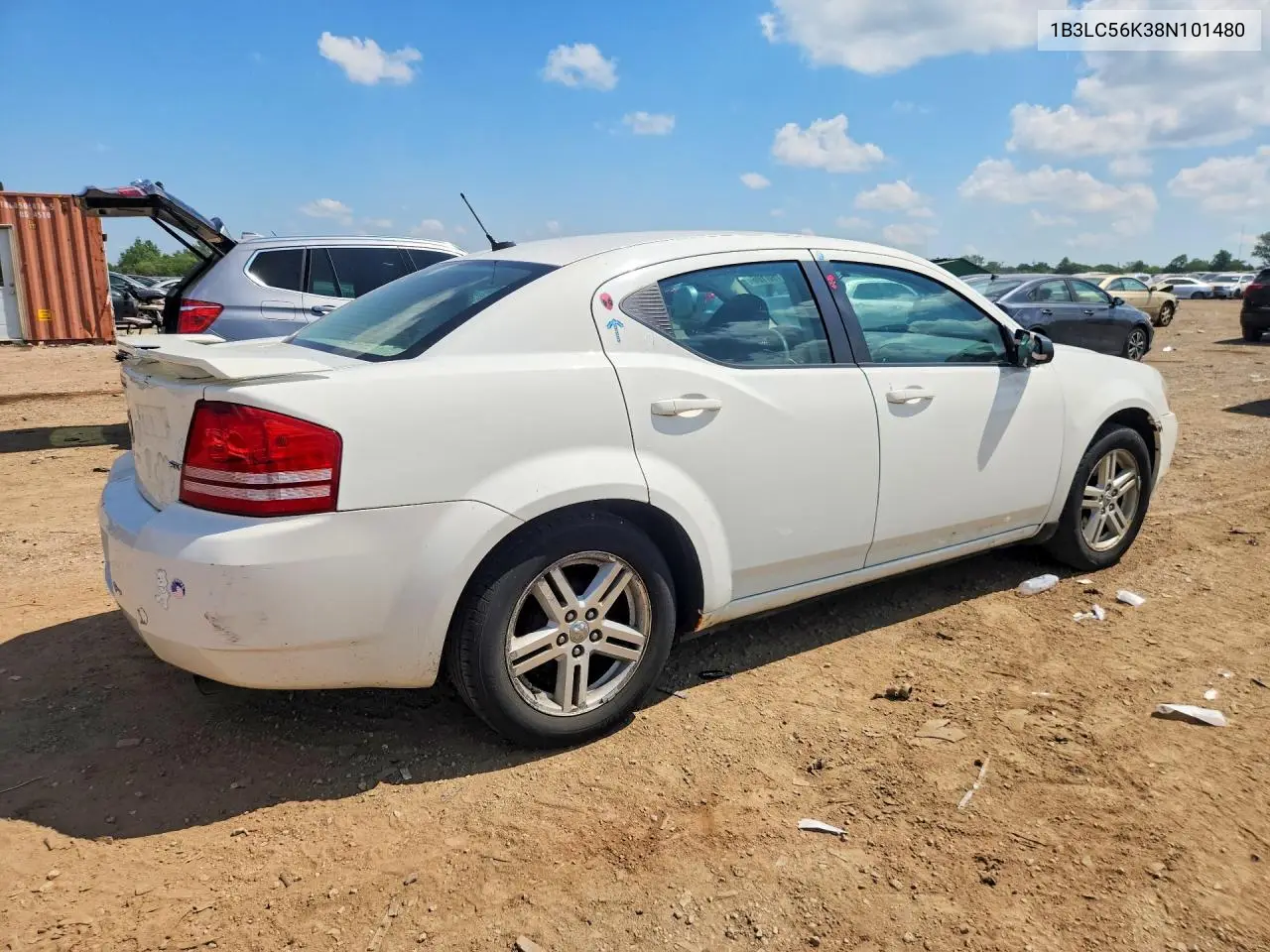 2008 Dodge Avenger Sxt VIN: 1B3LC56K38N101480 Lot: 60160106