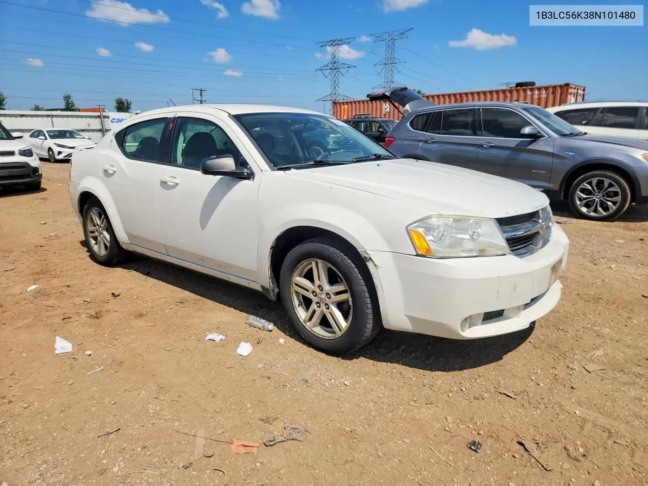 2008 Dodge Avenger Sxt VIN: 1B3LC56K38N101480 Lot: 60160106