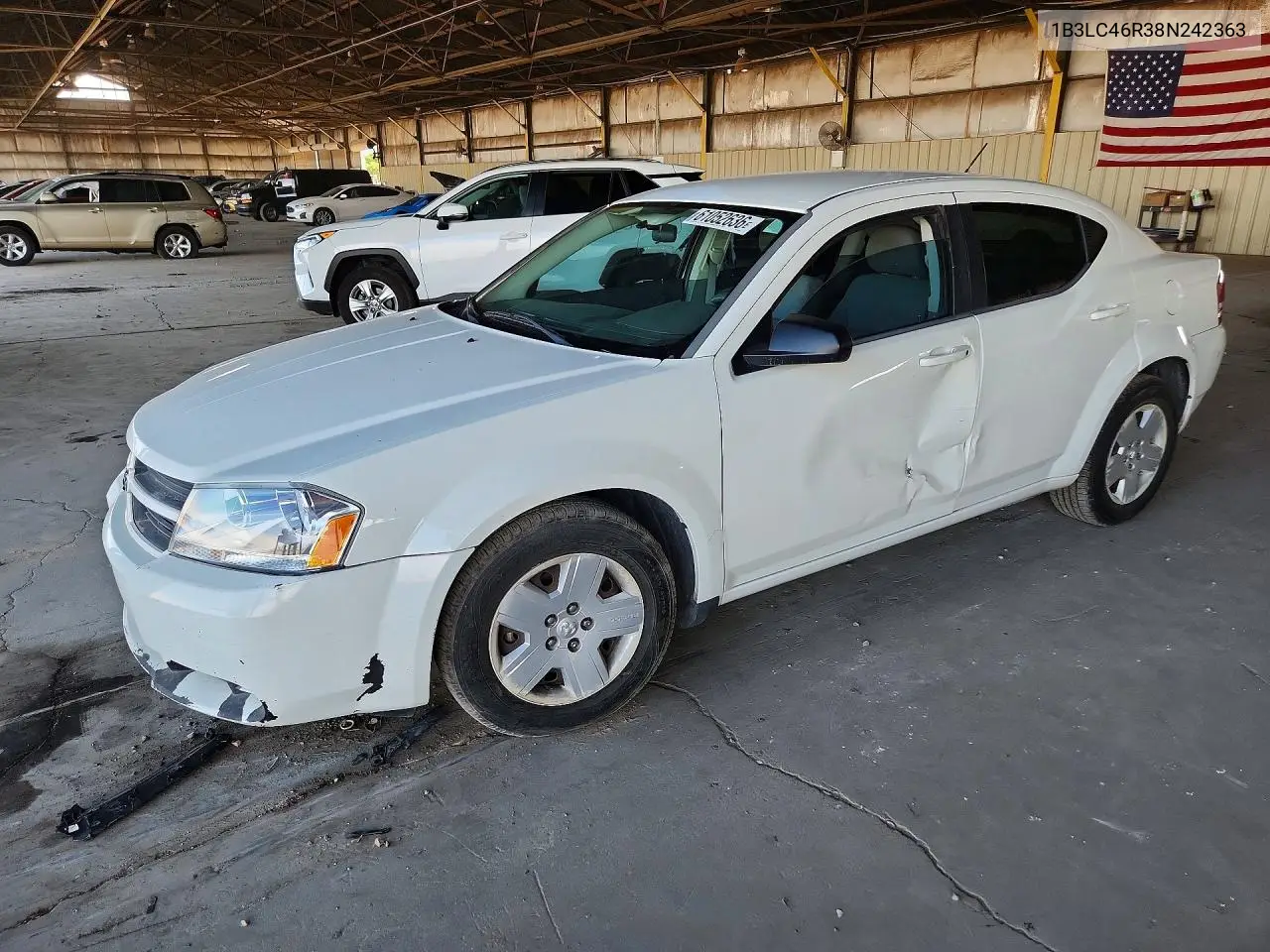 2008 Dodge Avenger Se VIN: 1B3LC46R38N242363 Lot: 61052636