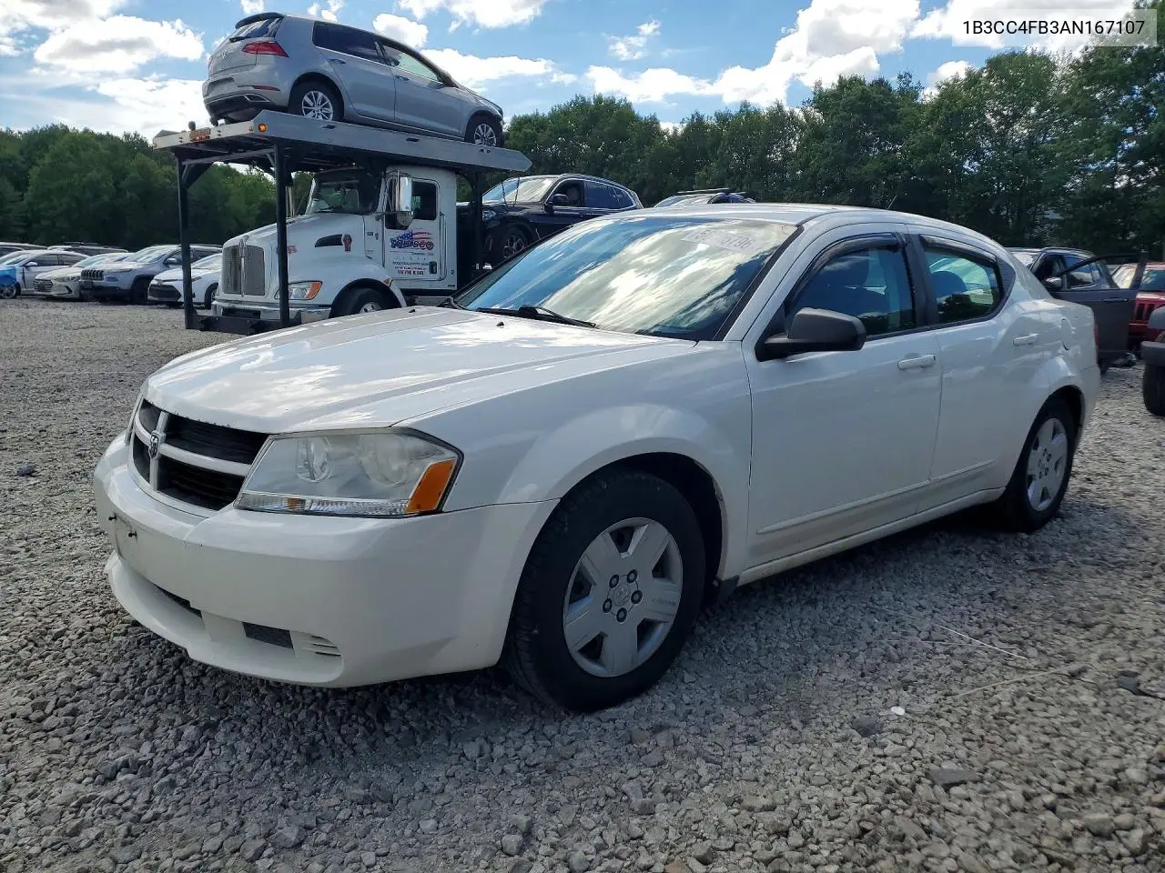 2010 Dodge Avenger Sxt VIN: 1B3CC4FB3AN167107 Lot: 56995796