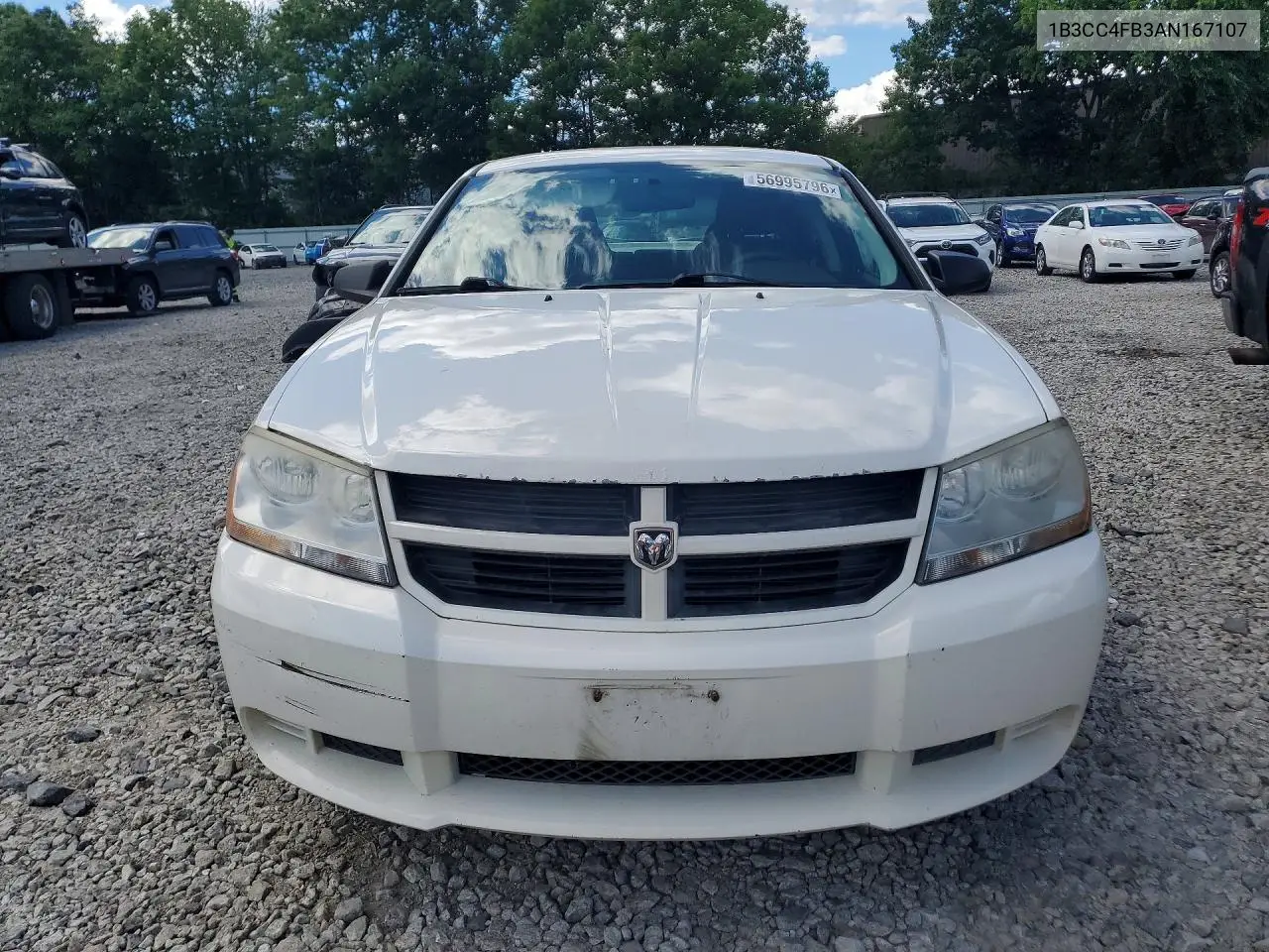 2010 Dodge Avenger Sxt VIN: 1B3CC4FB3AN167107 Lot: 56995796
