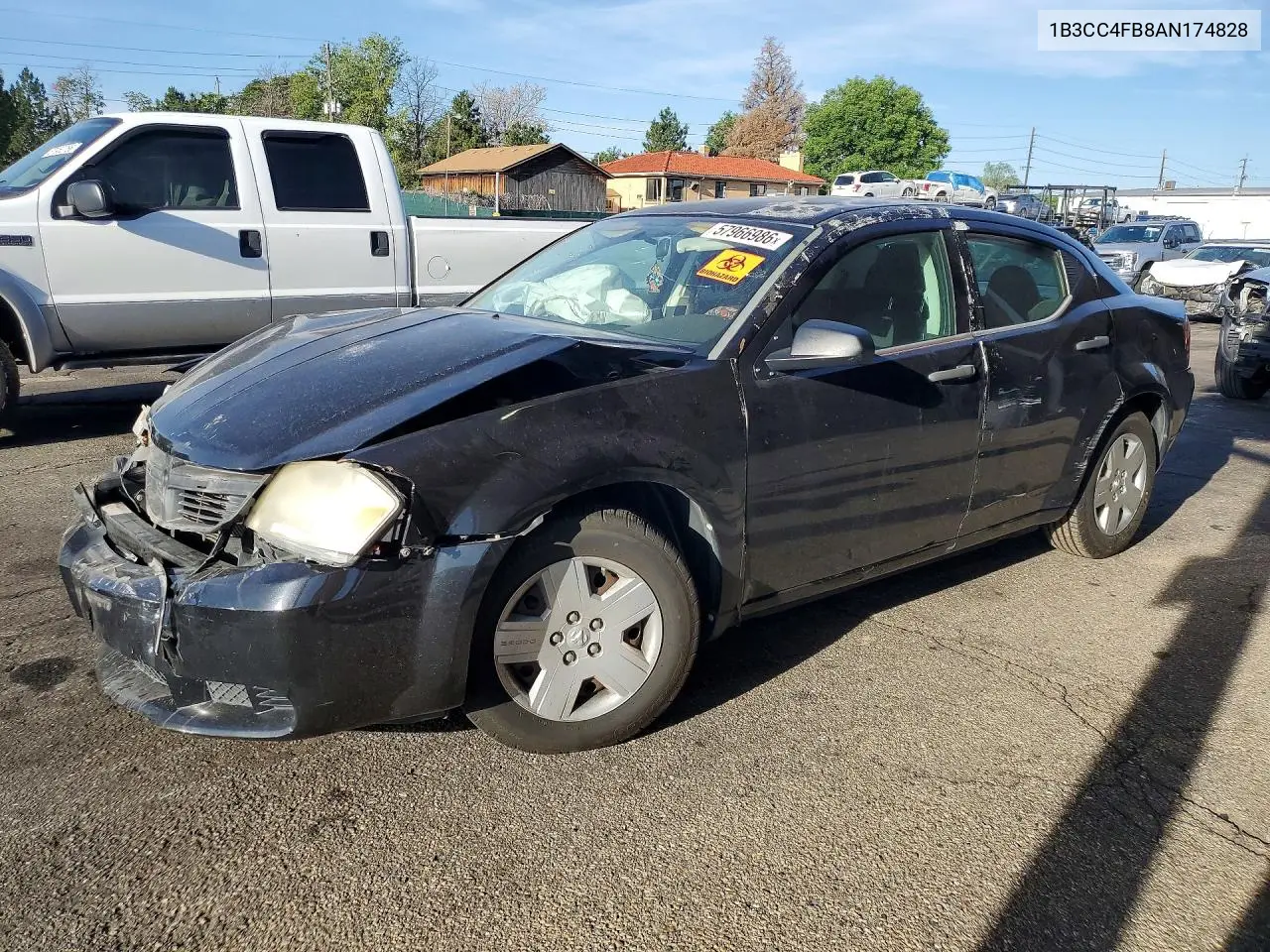 2010 Dodge Avenger Sxt VIN: 1B3CC4FB8AN174828 Lot: 57966986