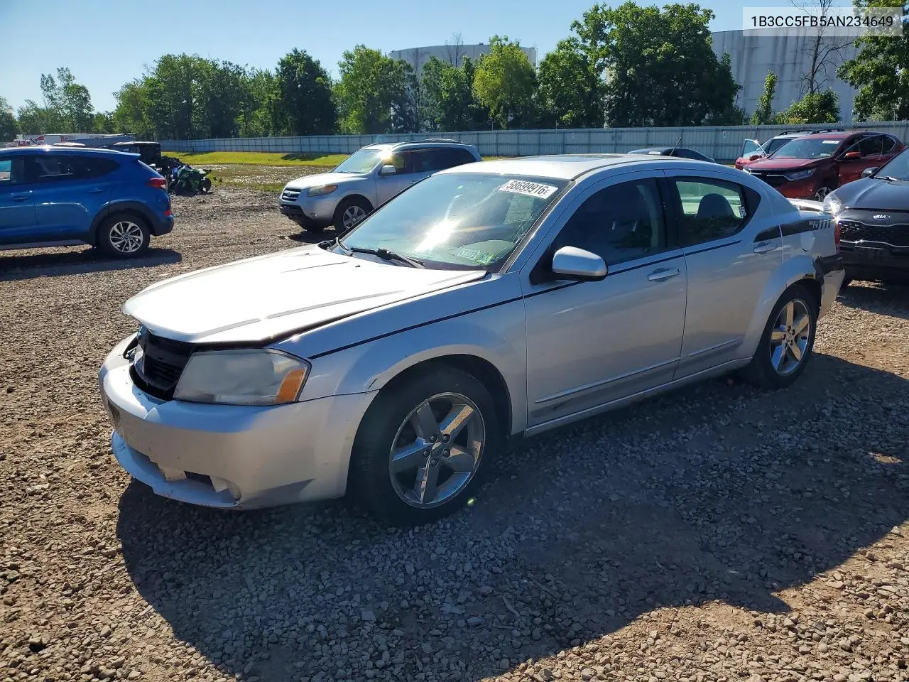 2010 Dodge Avenger R/T VIN: 1B3CC5FB5AN234649 Lot: 58699916