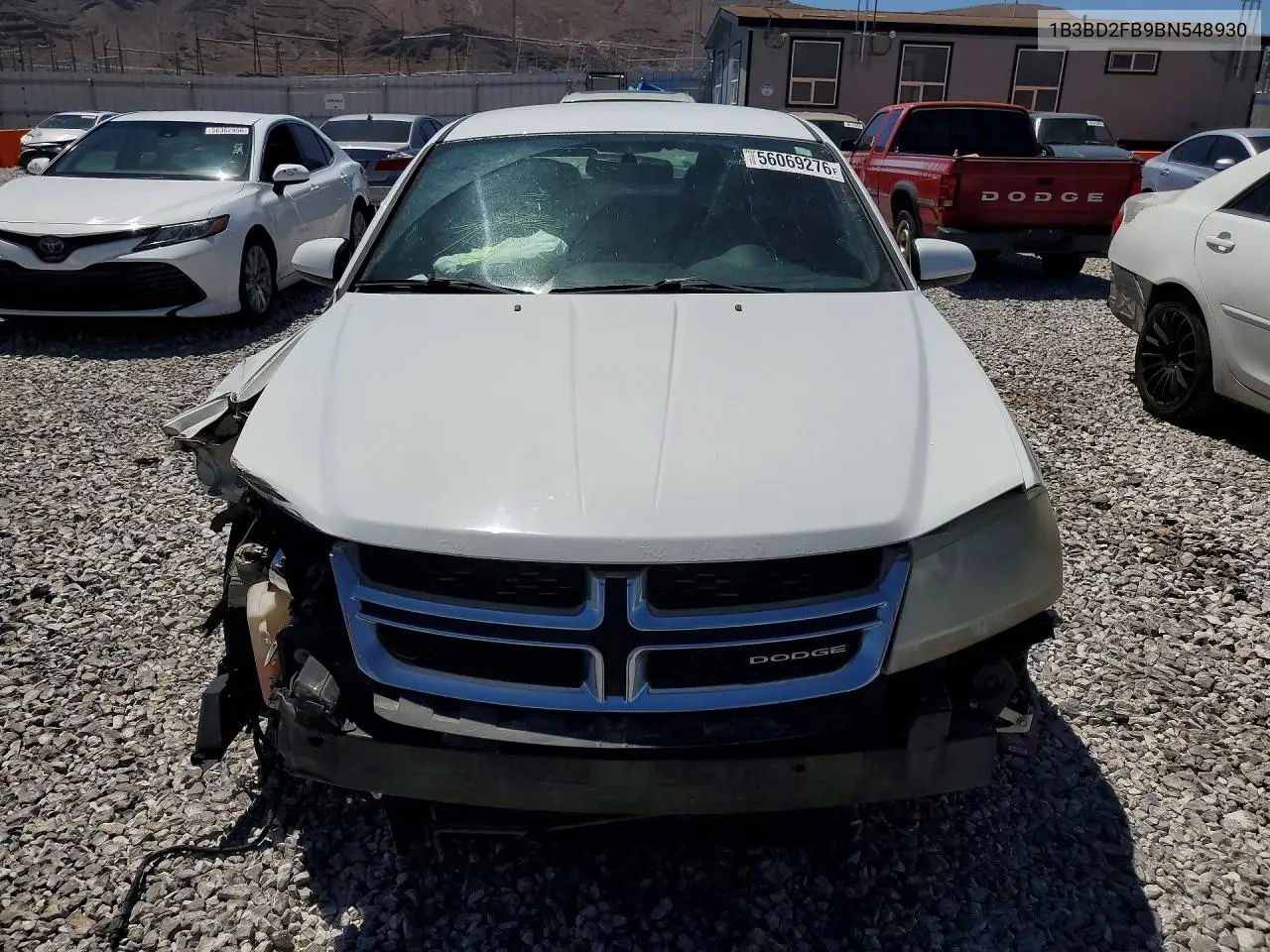 2011 Dodge Avenger Lux VIN: 1B3BD2FB9BN548930 Lot: 56069276