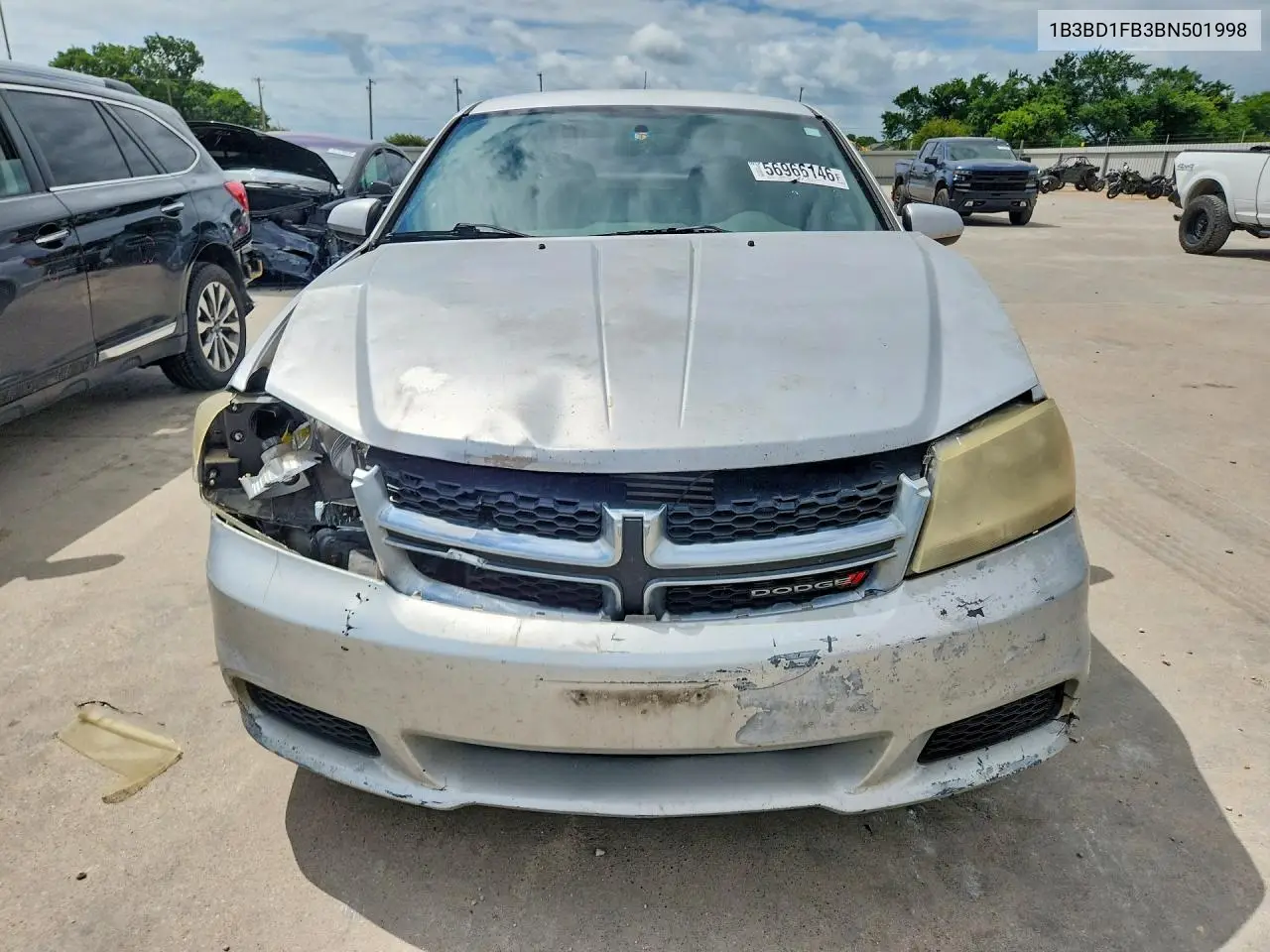 2011 Dodge Avenger Mainstreet VIN: 1B3BD1FB3BN501998 Lot: 56966146