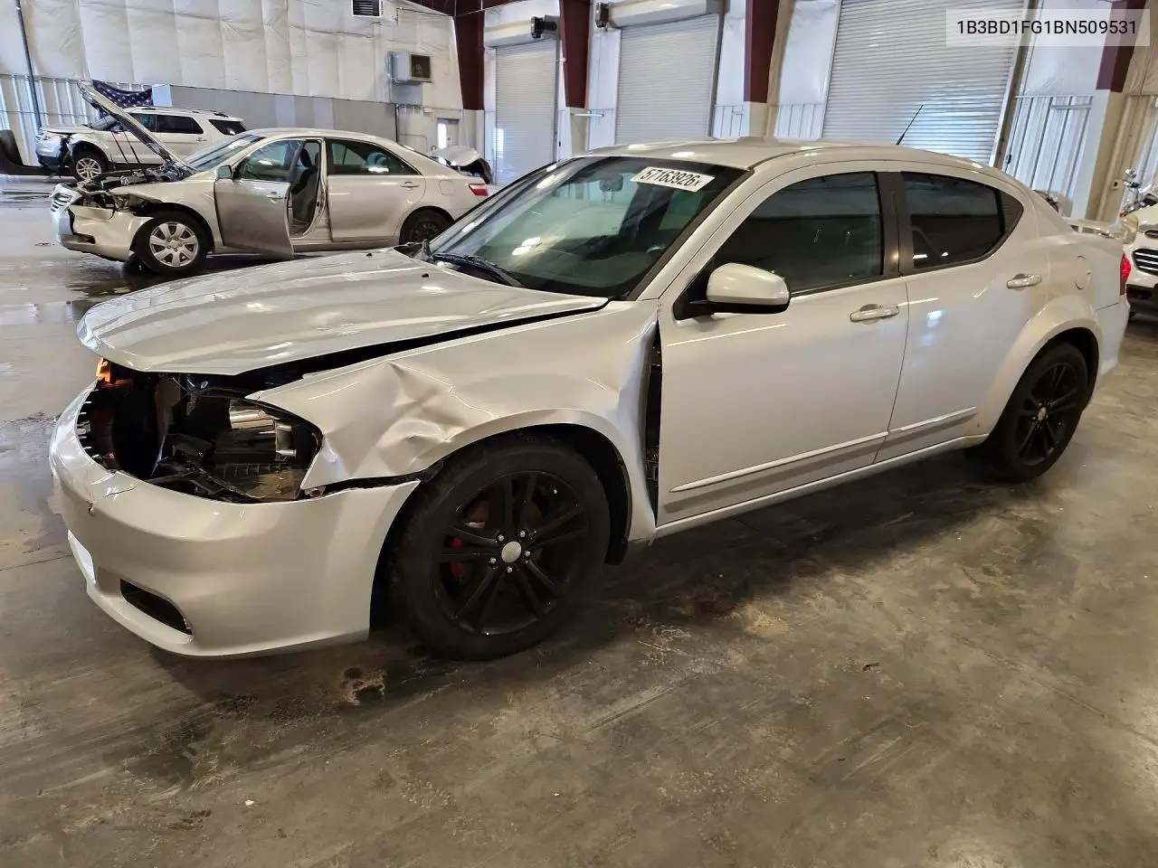 2011 Dodge Avenger Mainstreet VIN: 1B3BD1FG1BN509531 Lot: 57163926