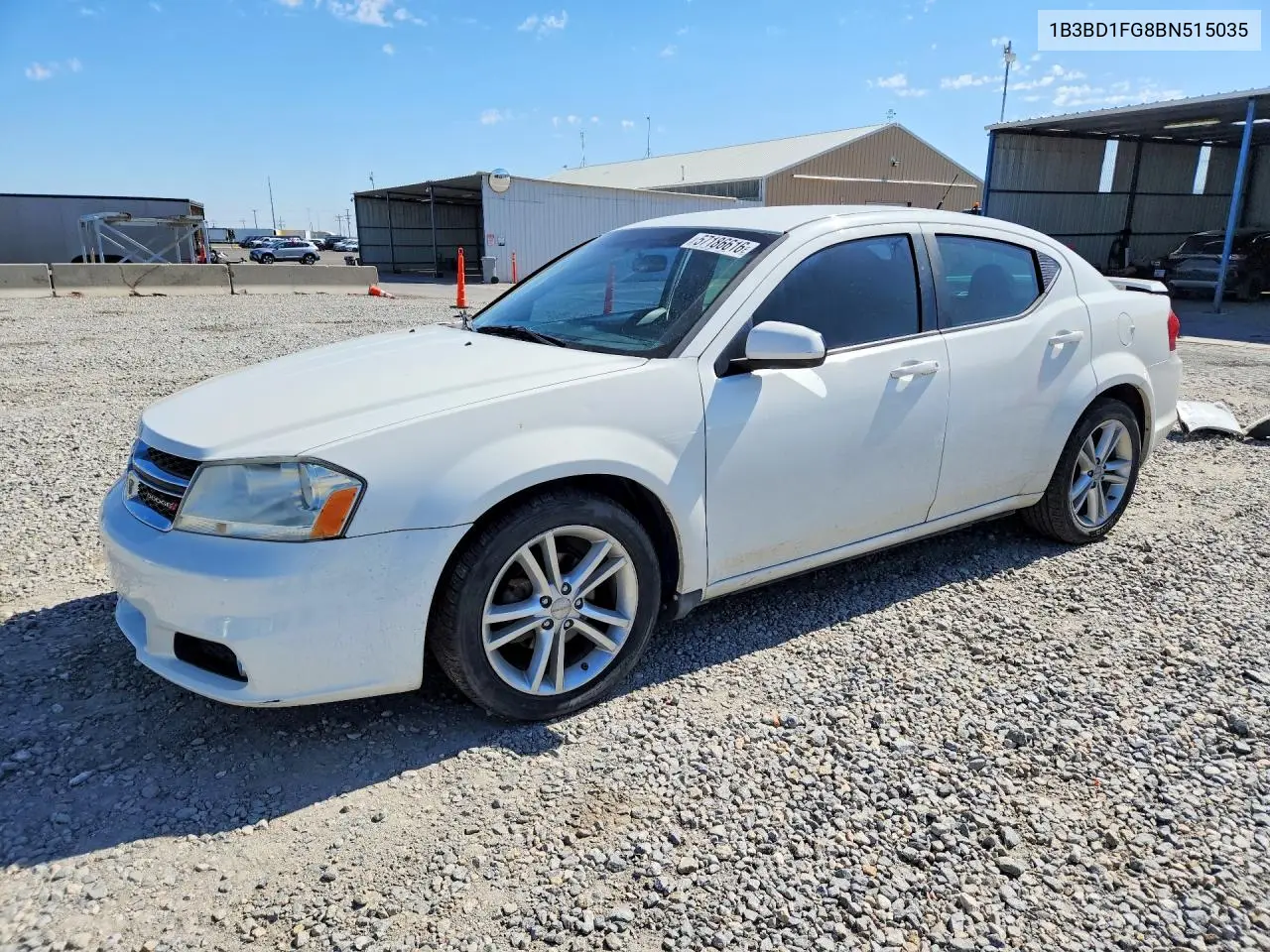 2011 Dodge Avenger Mainstreet VIN: 1B3BD1FG8BN515035 Lot: 57186616