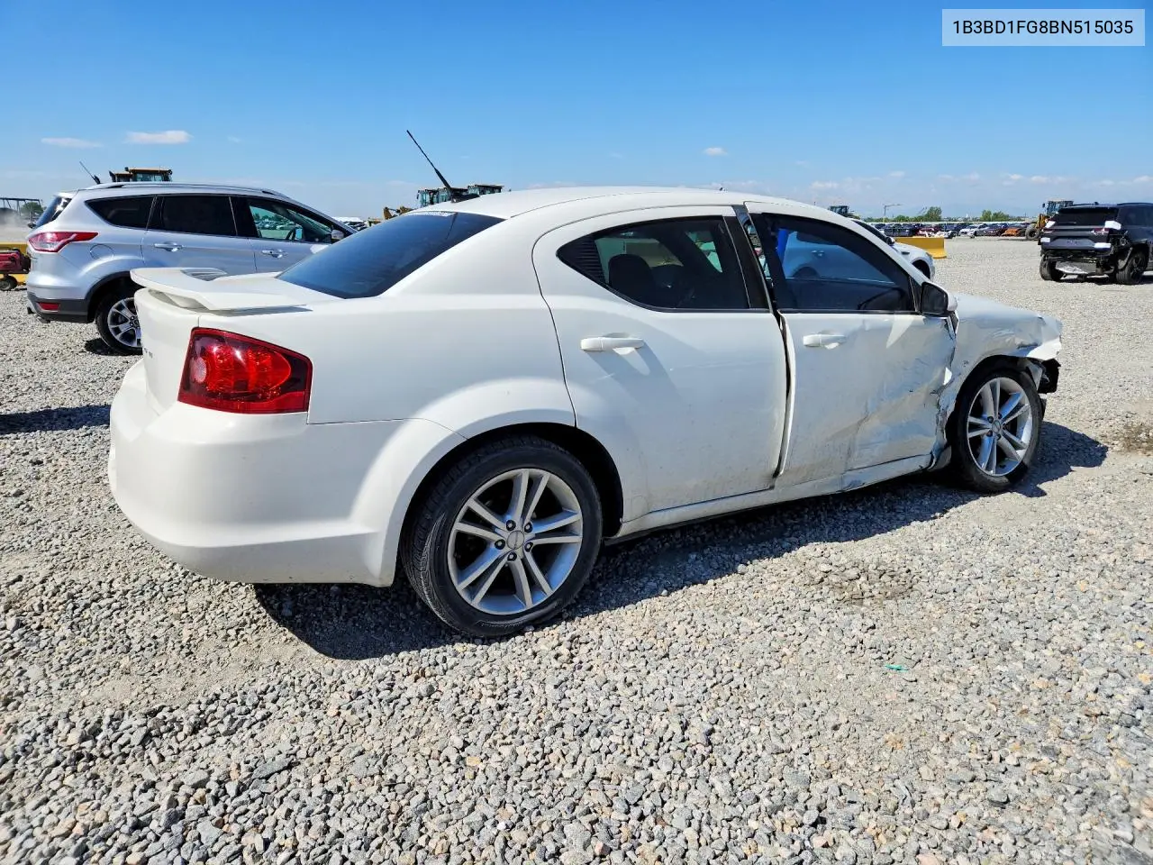 2011 Dodge Avenger Mainstreet VIN: 1B3BD1FG8BN515035 Lot: 57186616