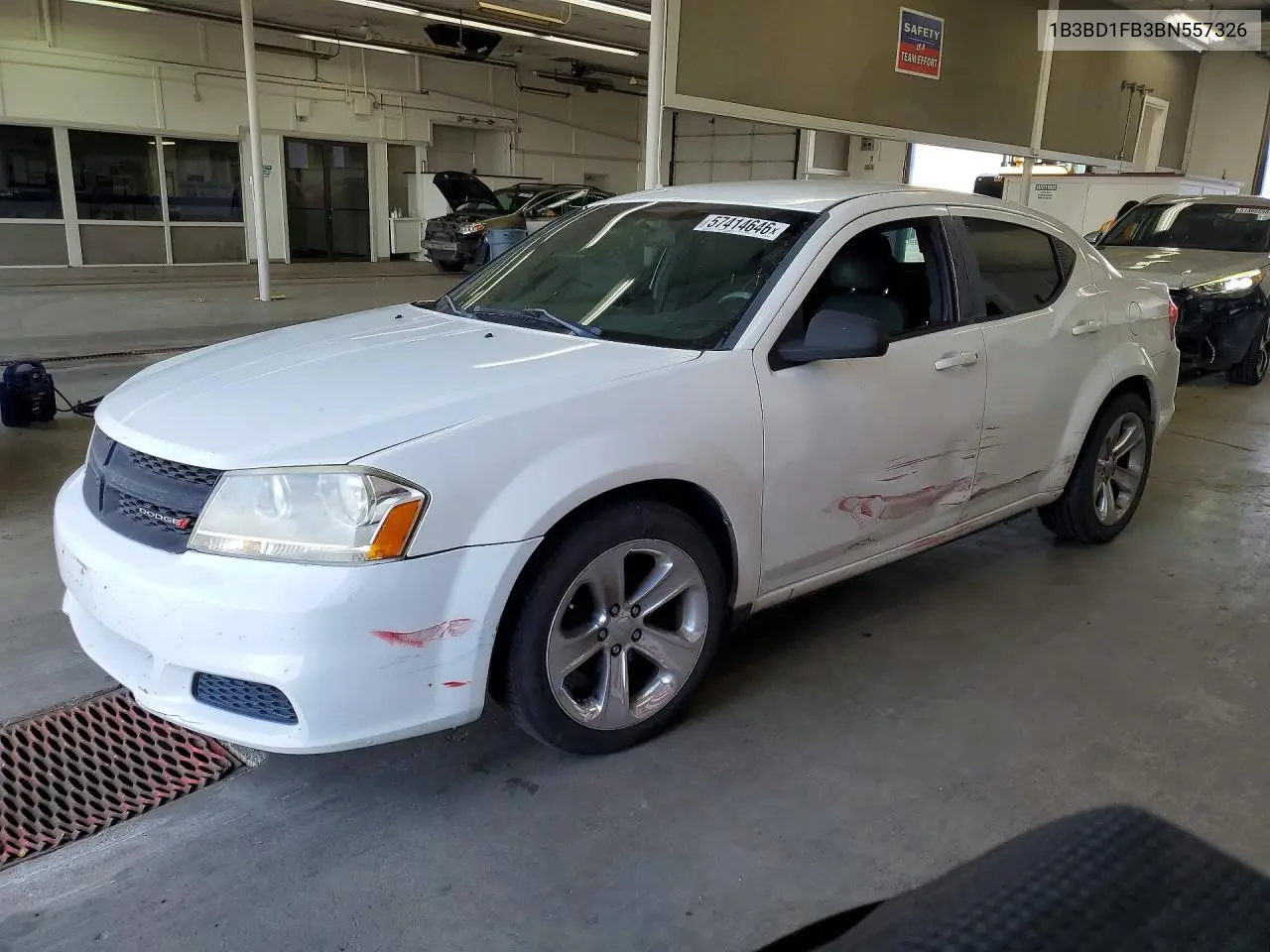 2011 Dodge Avenger Mainstreet VIN: 1B3BD1FB3BN557326 Lot: 57414646