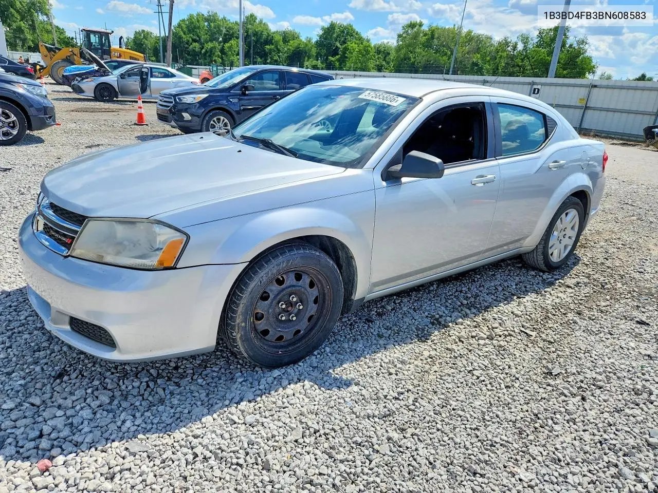 2011 Dodge Avenger Express VIN: 1B3BD4FB3BN608583 Lot: 57585886