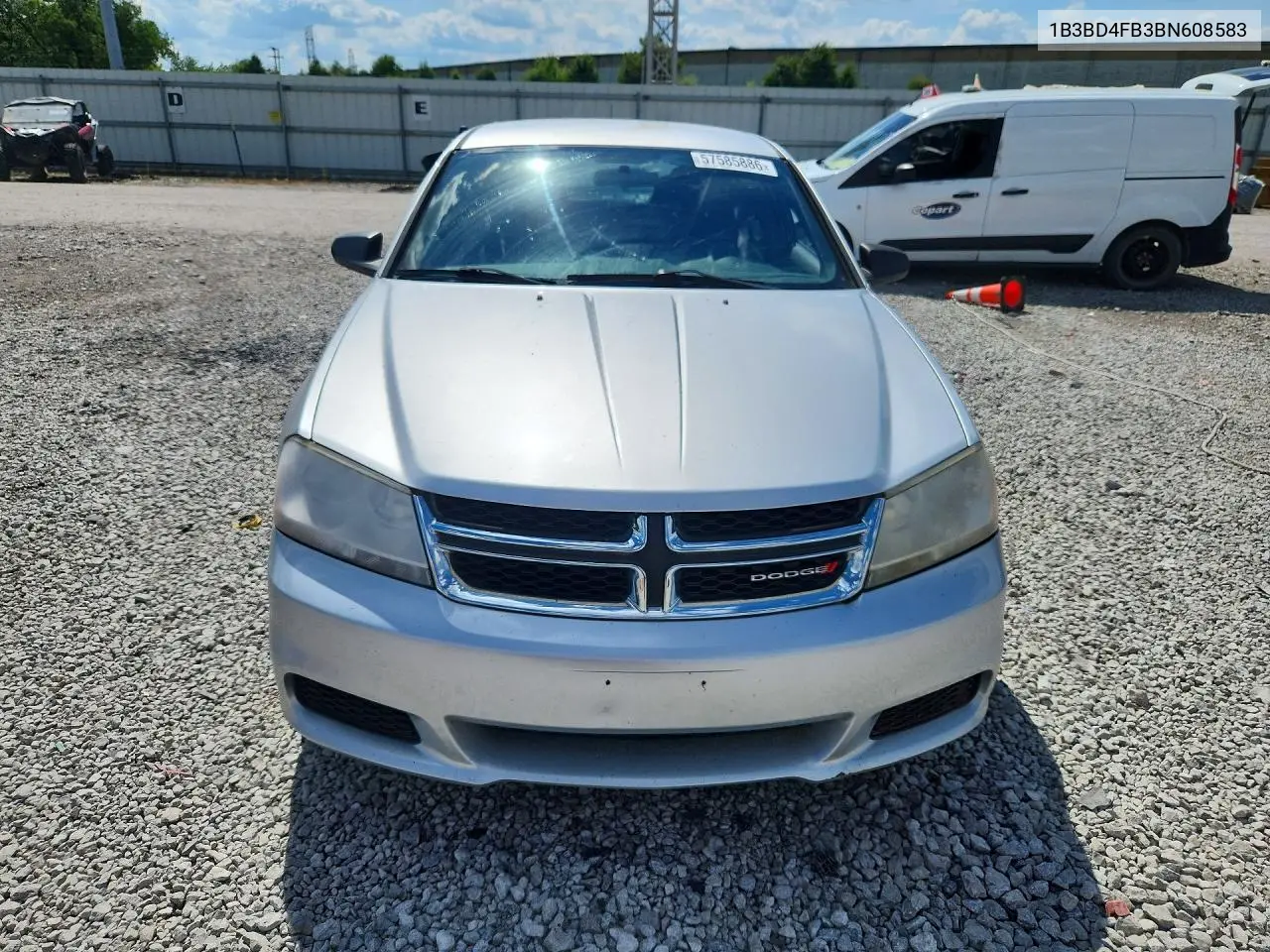2011 Dodge Avenger Express VIN: 1B3BD4FB3BN608583 Lot: 57585886