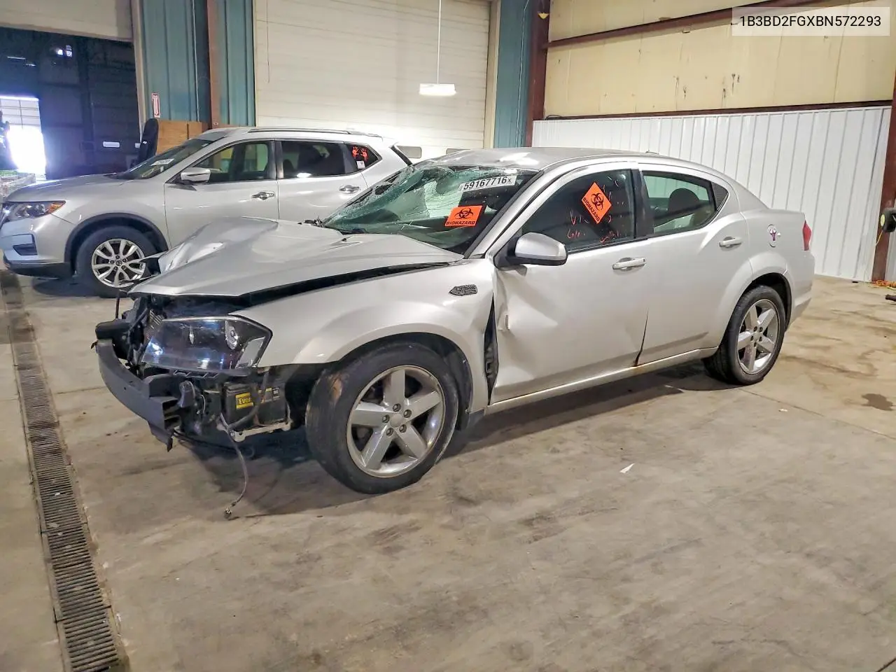 2011 Dodge Avenger Lux VIN: 1B3BD2FGXBN572293 Lot: 59167716