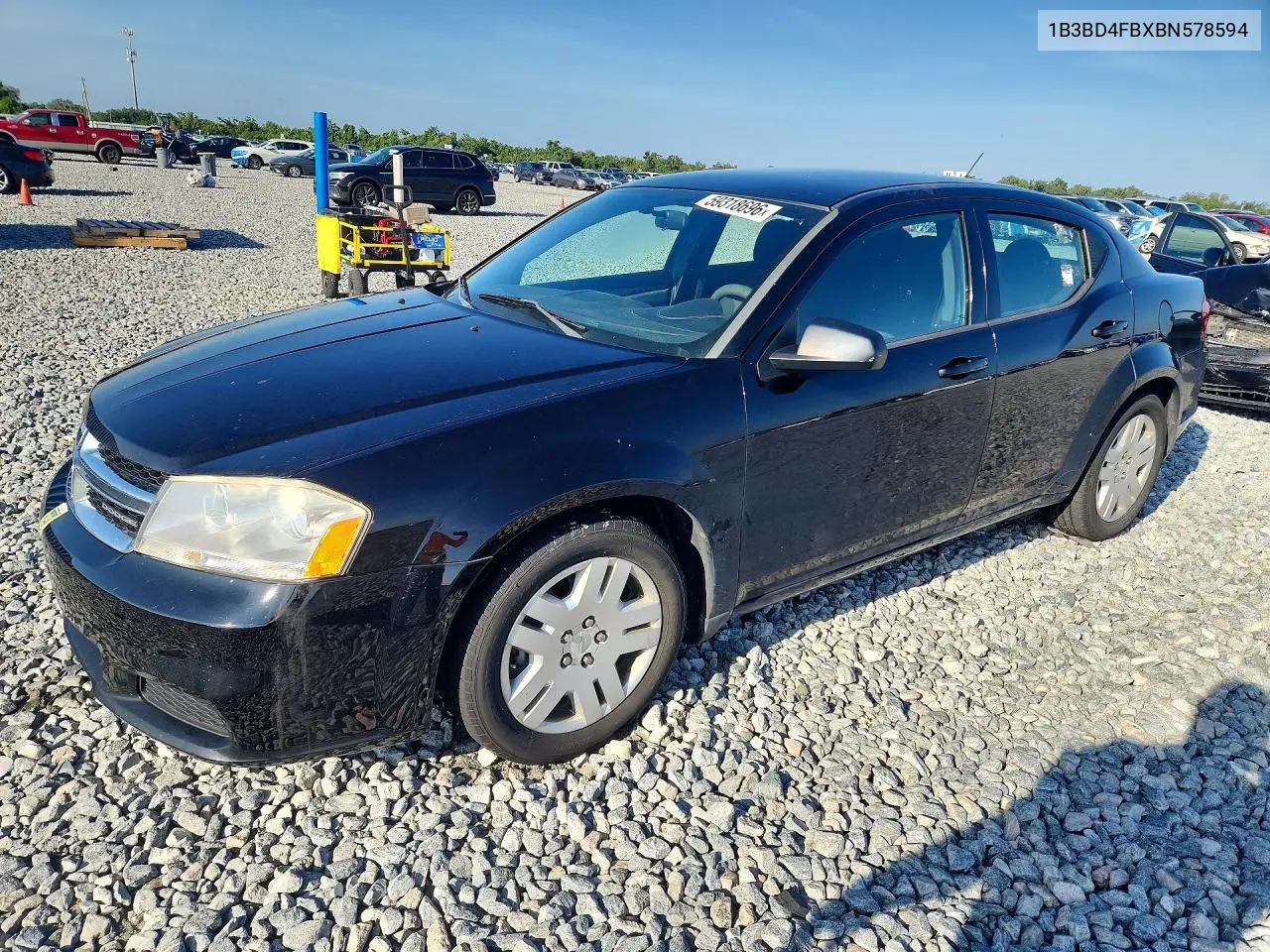 2011 Dodge Avenger Express VIN: 1B3BD4FBXBN578594 Lot: 59318696