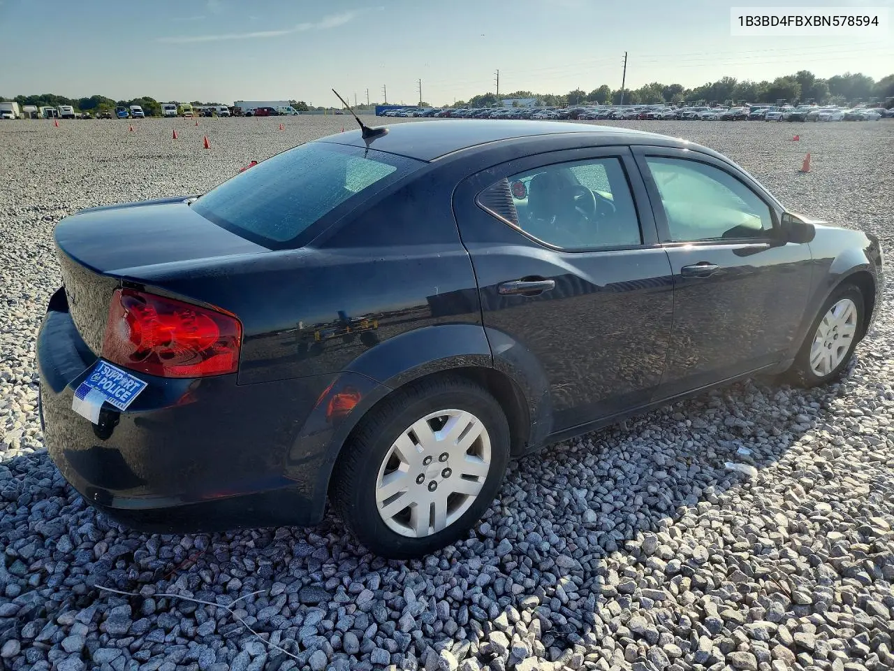 2011 Dodge Avenger Express VIN: 1B3BD4FBXBN578594 Lot: 59318696