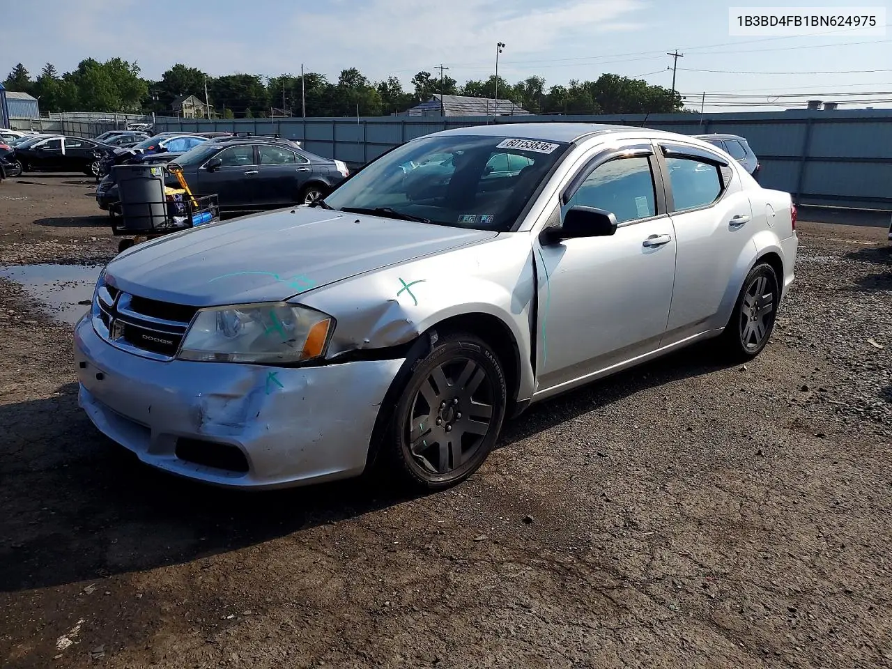 2011 Dodge Avenger Express VIN: 1B3BD4FB1BN624975 Lot: 60153836