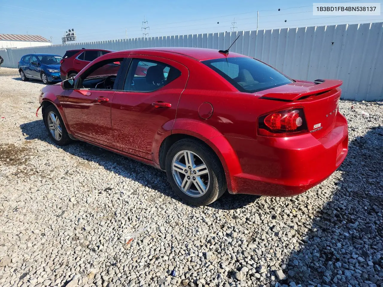 2011 Dodge Avenger Mainstreet VIN: 1B3BD1FB4BN538137 Lot: 60883616