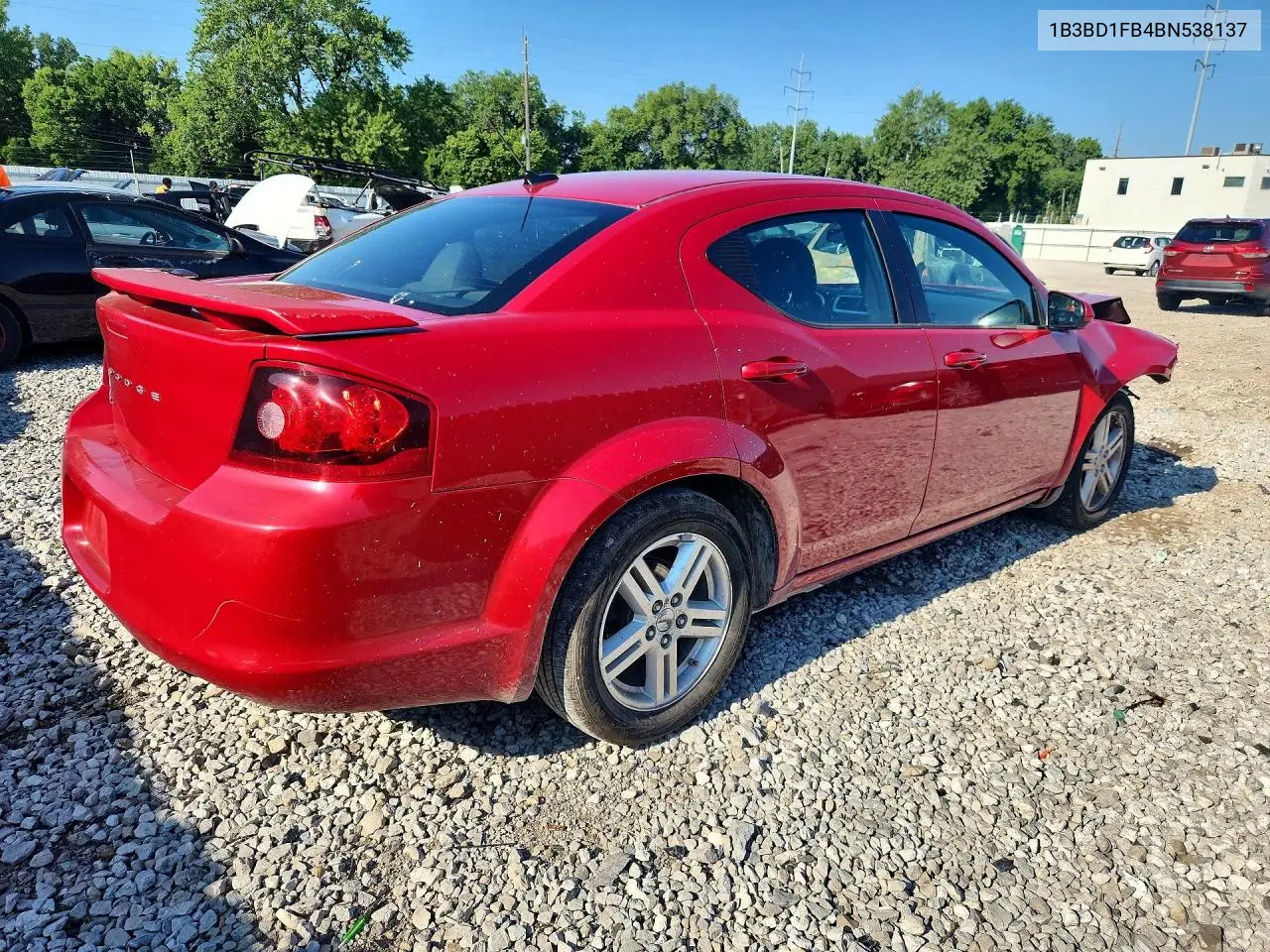 2011 Dodge Avenger Mainstreet VIN: 1B3BD1FB4BN538137 Lot: 60883616