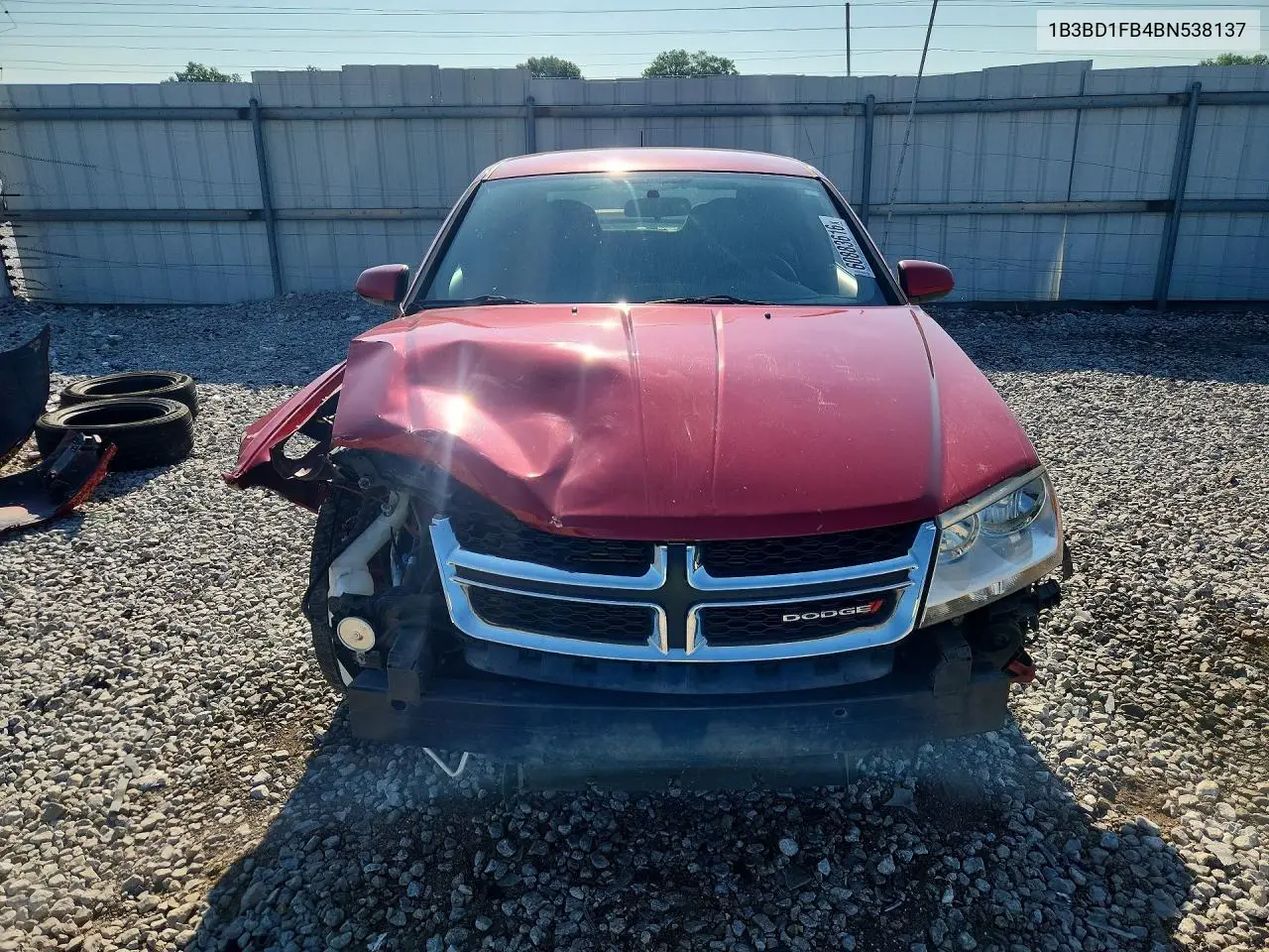 2011 Dodge Avenger Mainstreet VIN: 1B3BD1FB4BN538137 Lot: 60883616