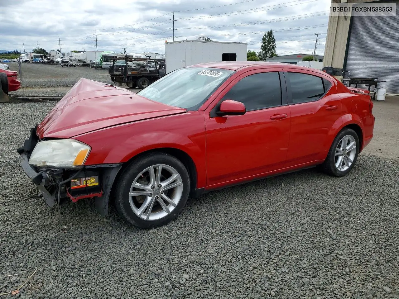 2011 Dodge Avenger Mainstreet VIN: 1B3BD1FGXBN588553 Lot: 85791025