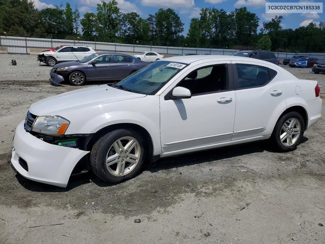 2012 Dodge Avenger Sxt VIN: 1C3CDZCB7CN185338 Lot: 54160106