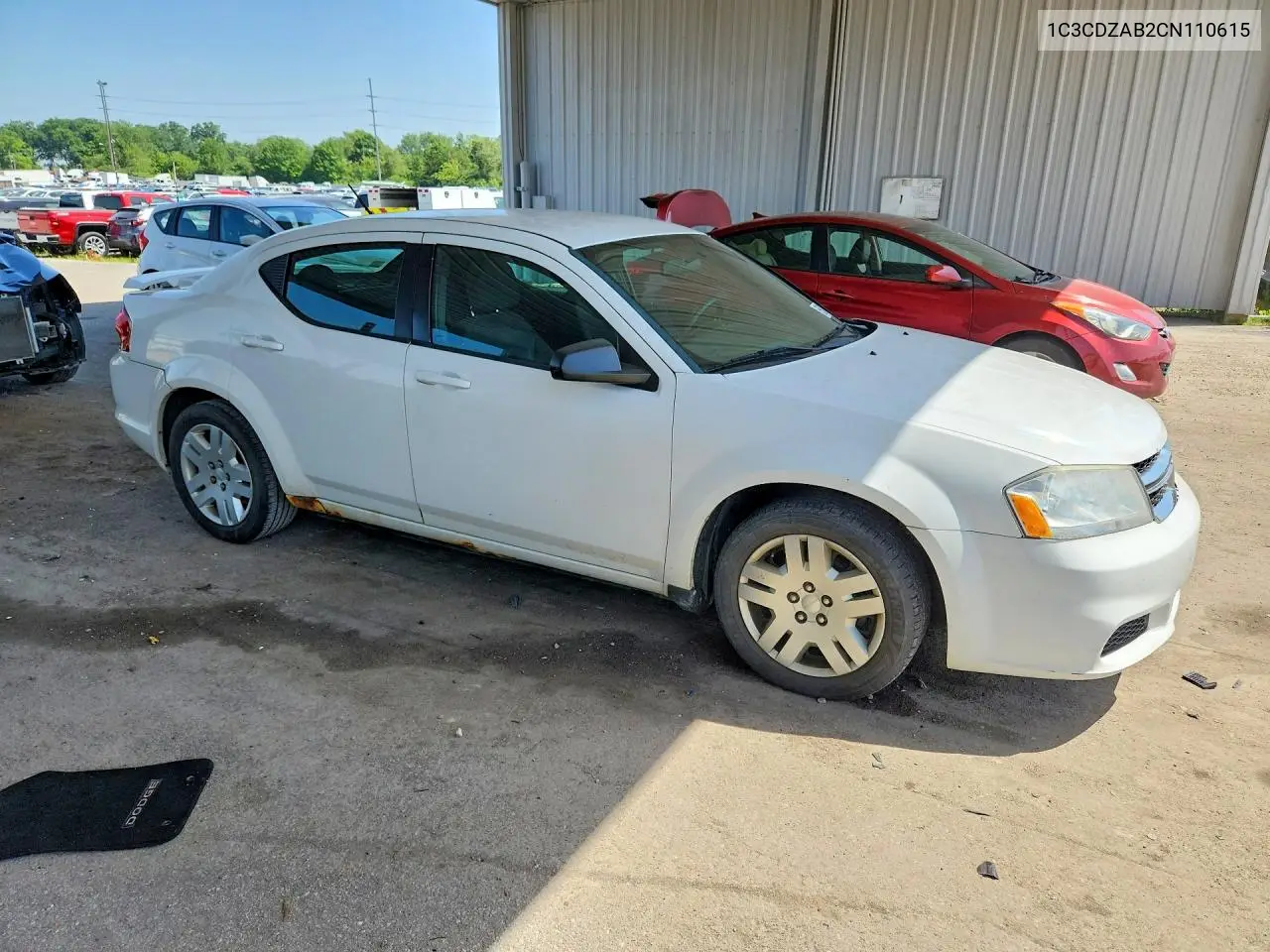 2012 Dodge Avenger Se VIN: 1C3CDZAB2CN110615 Lot: 55488056