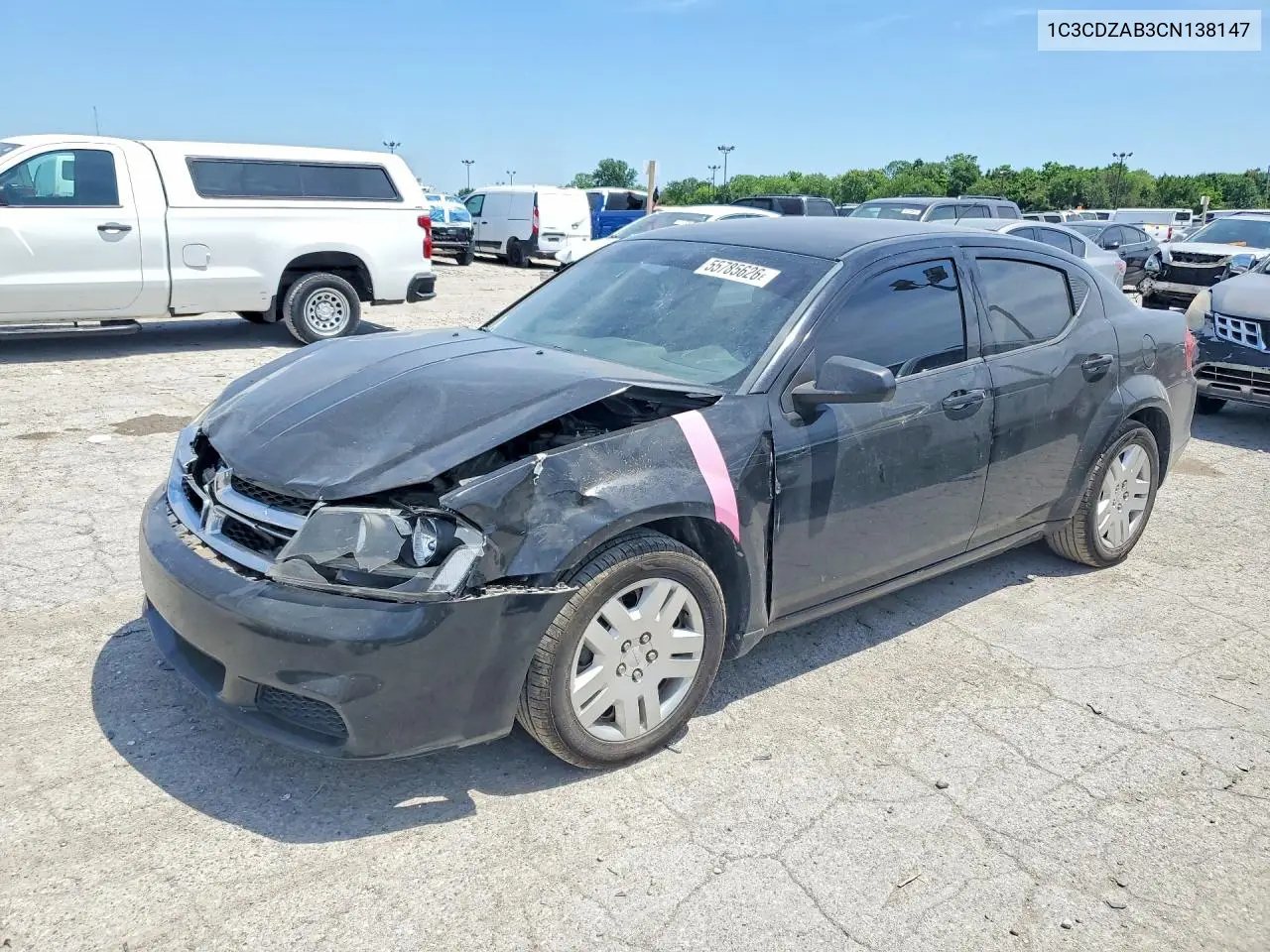 2012 Dodge Avenger Se VIN: 1C3CDZAB3CN138147 Lot: 55785626