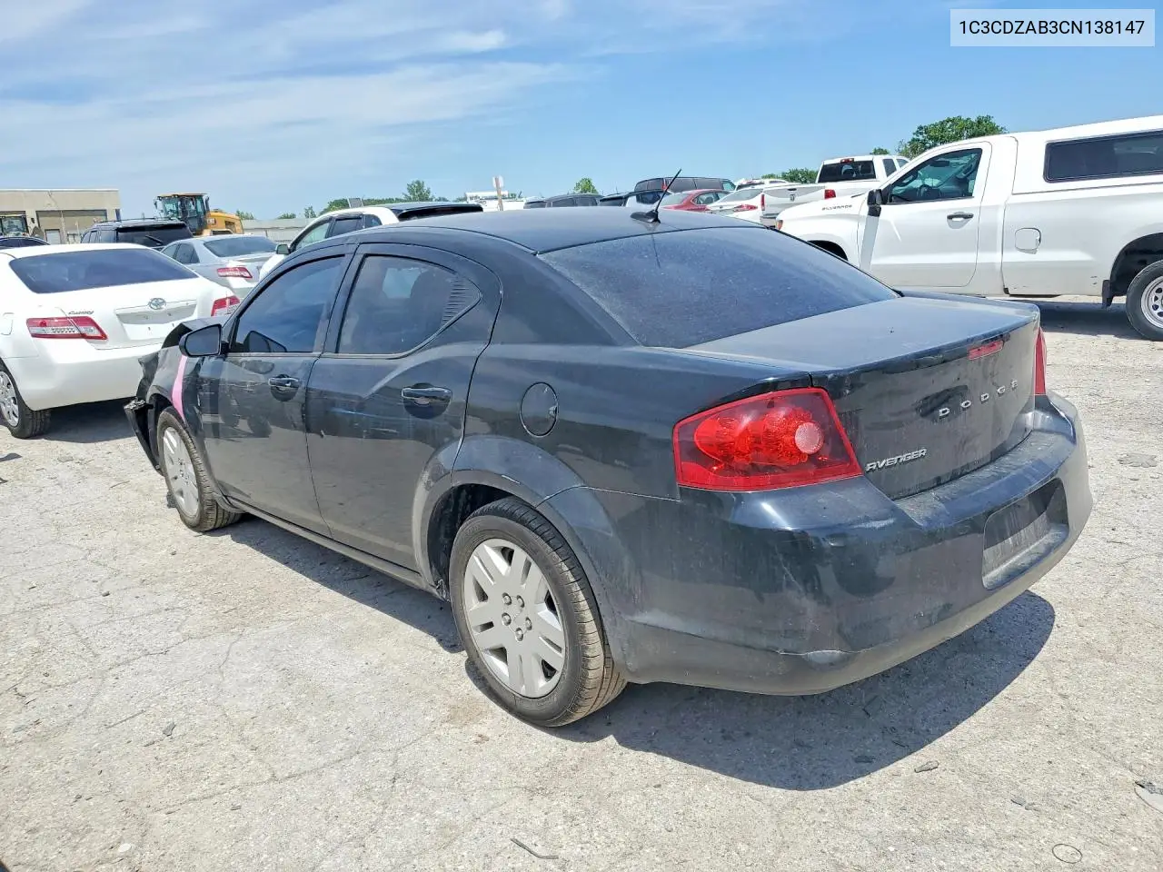 2012 Dodge Avenger Se VIN: 1C3CDZAB3CN138147 Lot: 55785626
