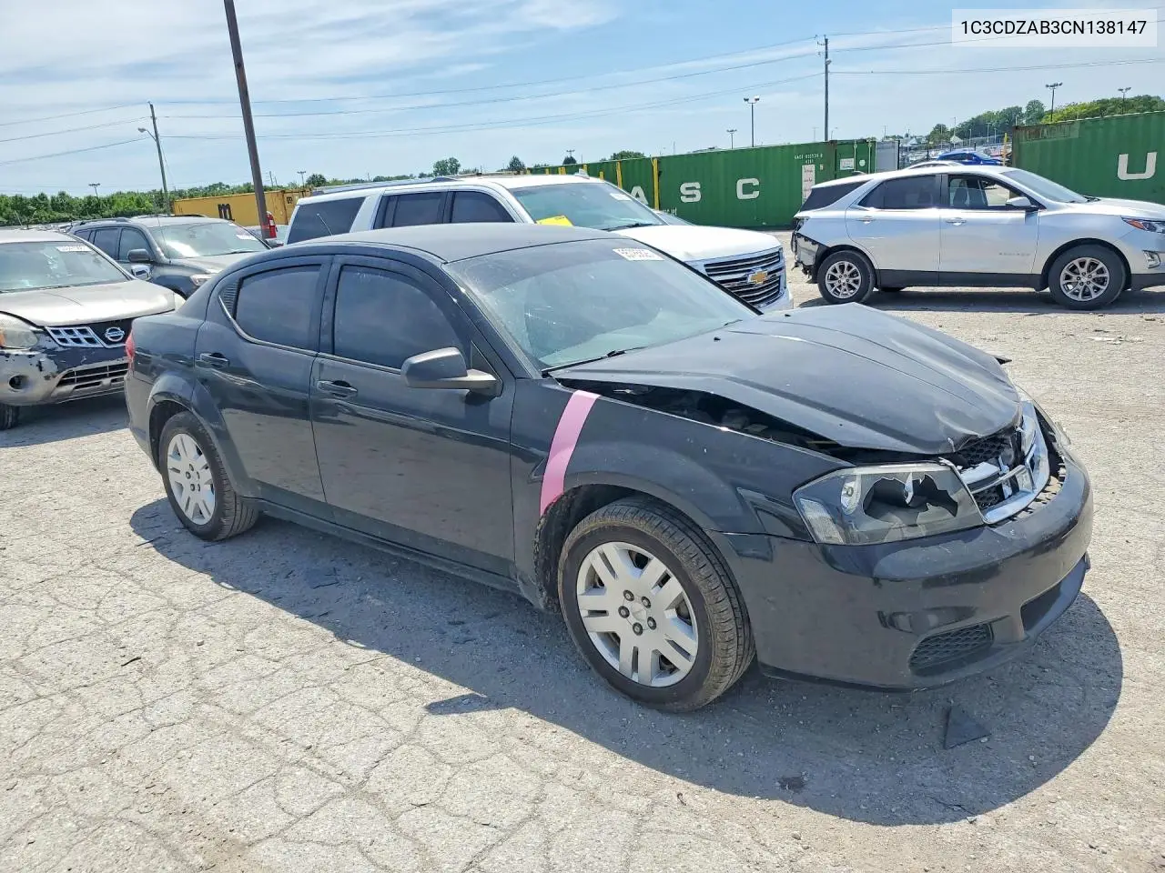 2012 Dodge Avenger Se VIN: 1C3CDZAB3CN138147 Lot: 55785626