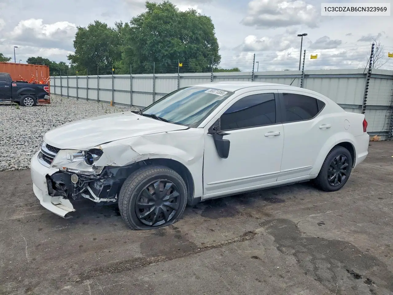 2012 Dodge Avenger Se VIN: 1C3CDZAB6CN323969 Lot: 56071356