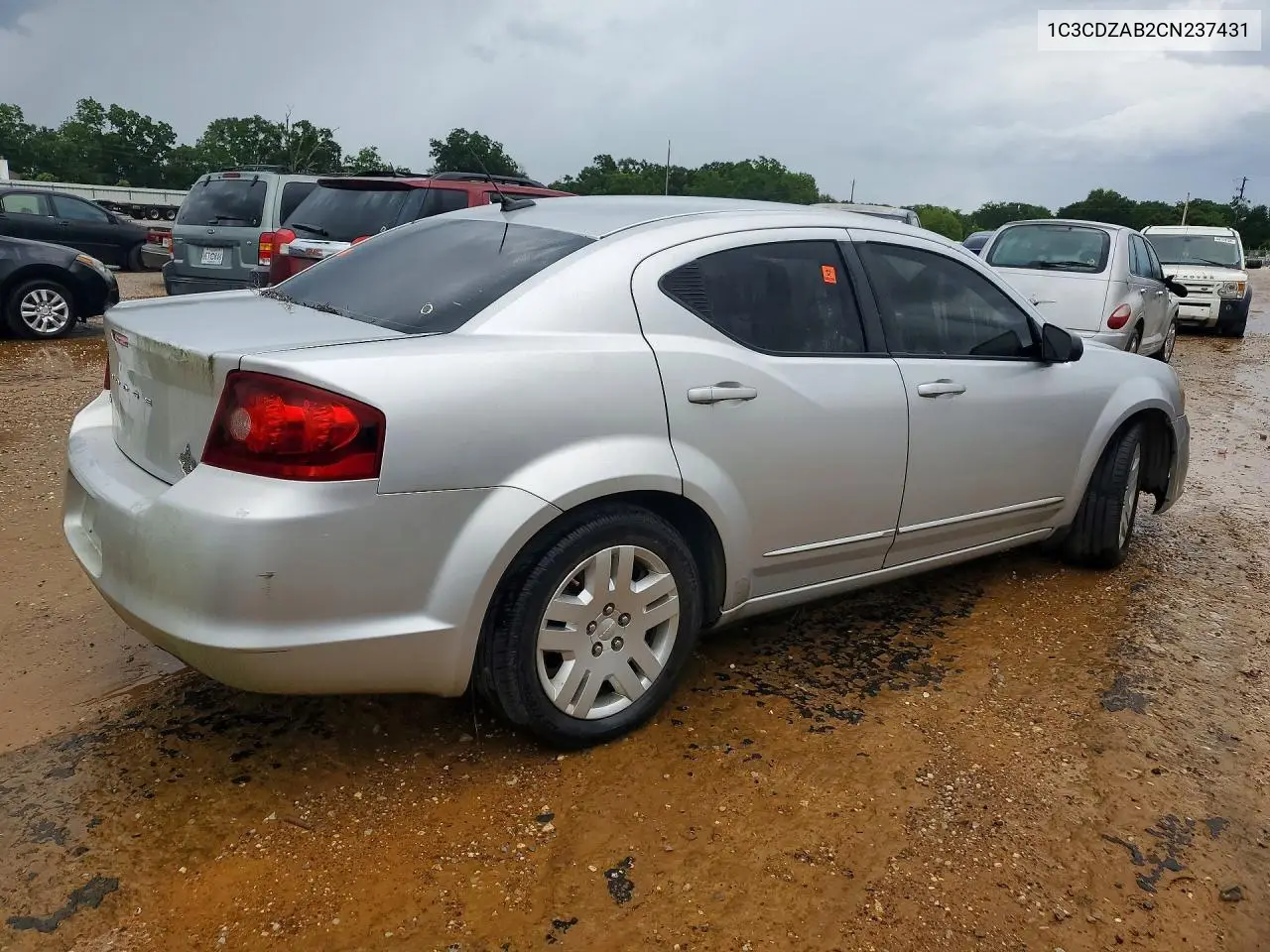 2012 Dodge Avenger Se VIN: 1C3CDZAB2CN237431 Lot: 56789756