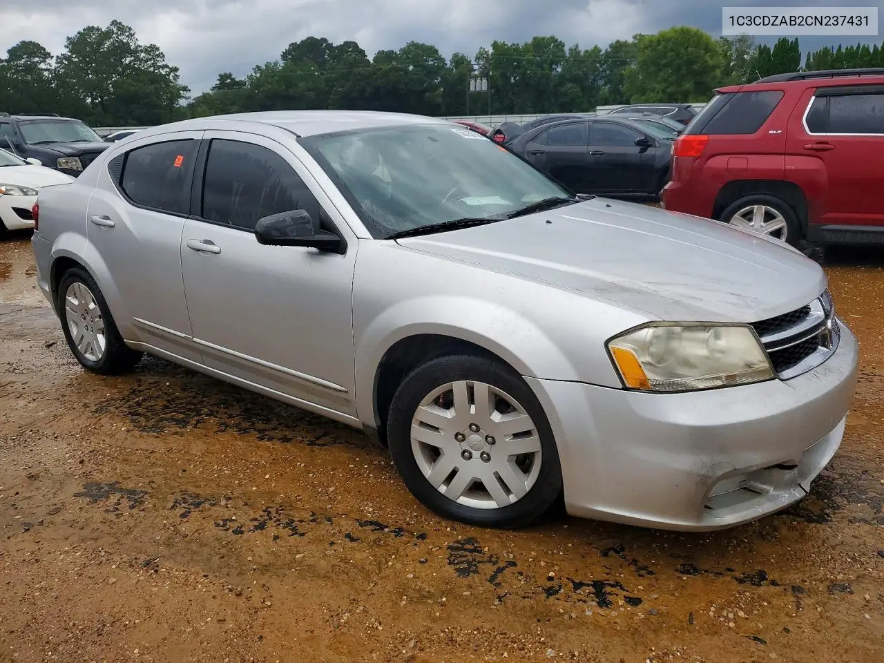 2012 Dodge Avenger Se VIN: 1C3CDZAB2CN237431 Lot: 56789756