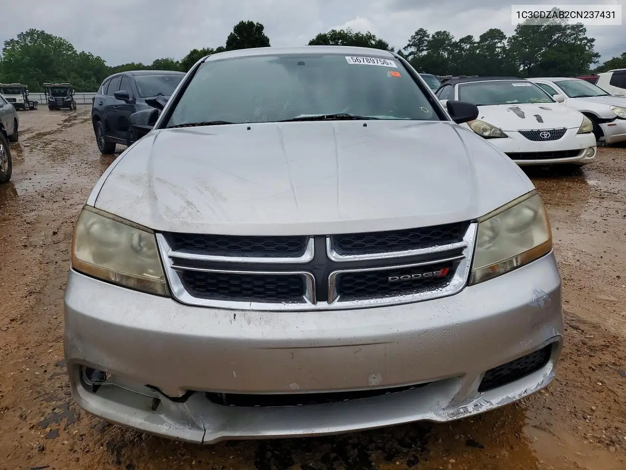 2012 Dodge Avenger Se VIN: 1C3CDZAB2CN237431 Lot: 56789756