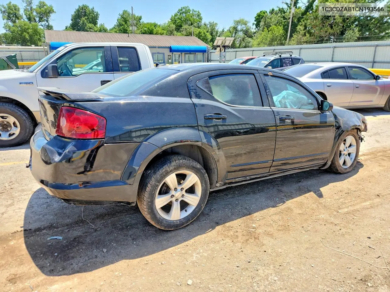 2012 Dodge Avenger Se VIN: 1C3CDZAB1CN193566 Lot: 56887496