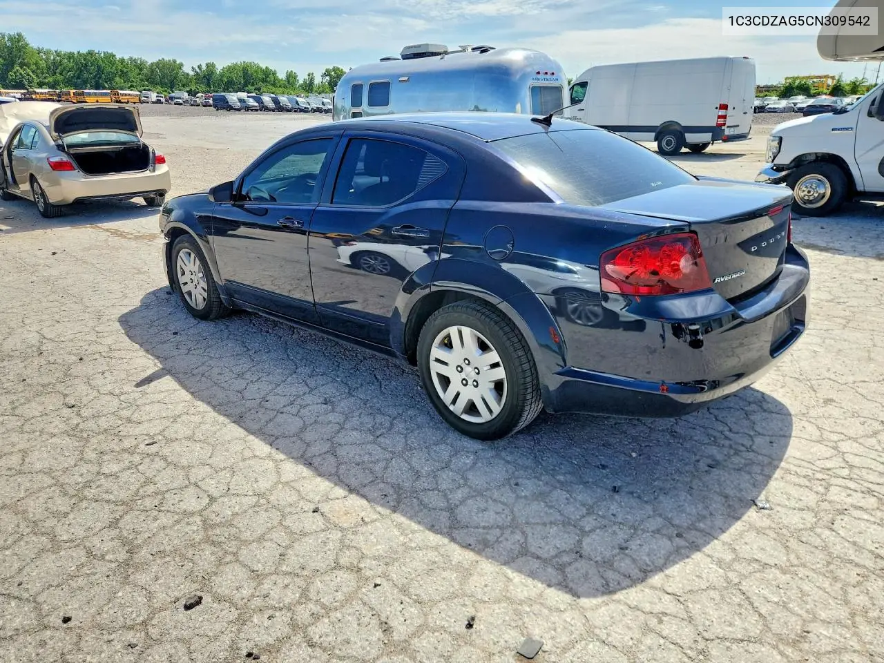 2012 Dodge Avenger Se VIN: 1C3CDZAG5CN309542 Lot: 57047646