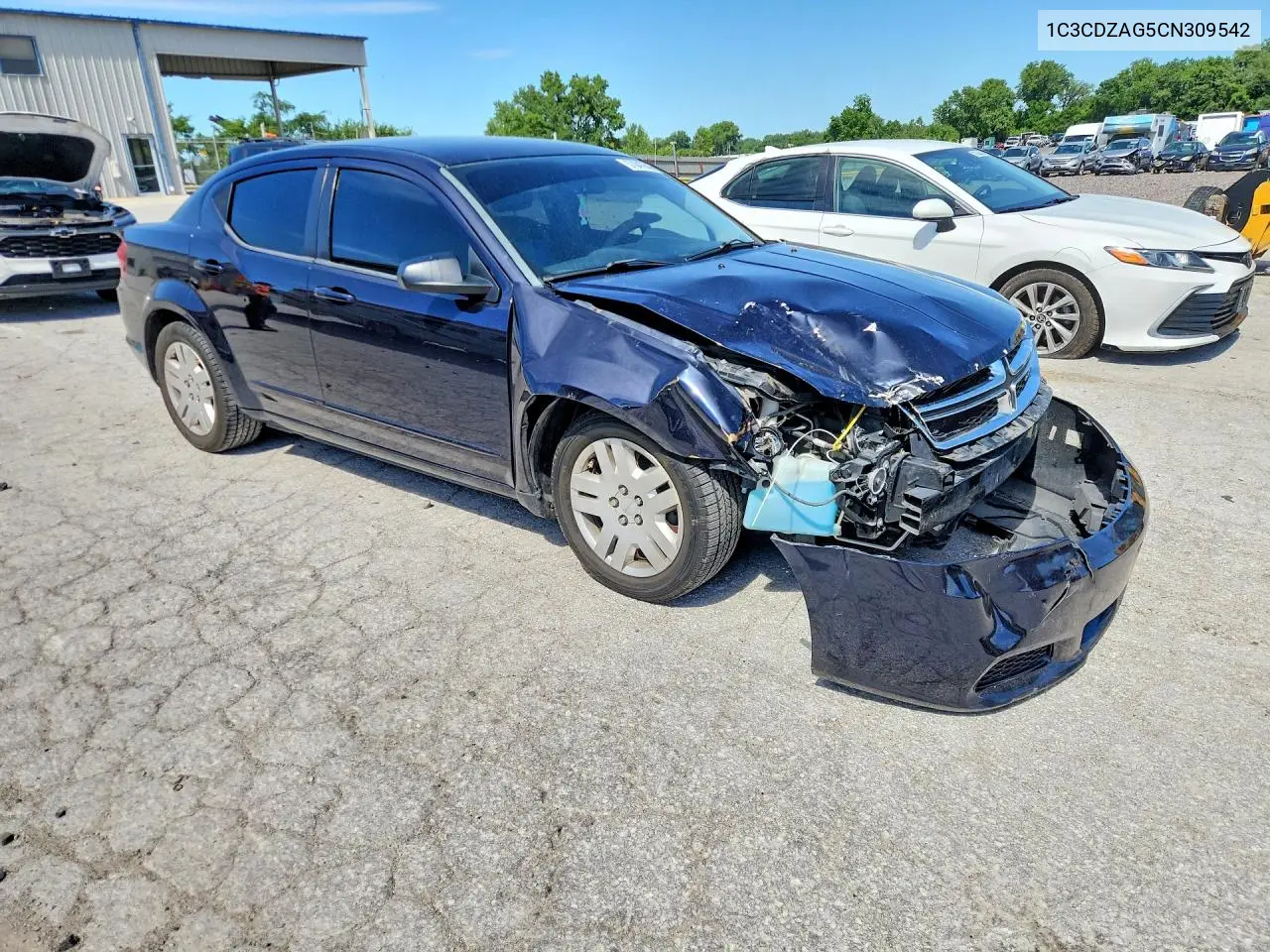 2012 Dodge Avenger Se VIN: 1C3CDZAG5CN309542 Lot: 57047646