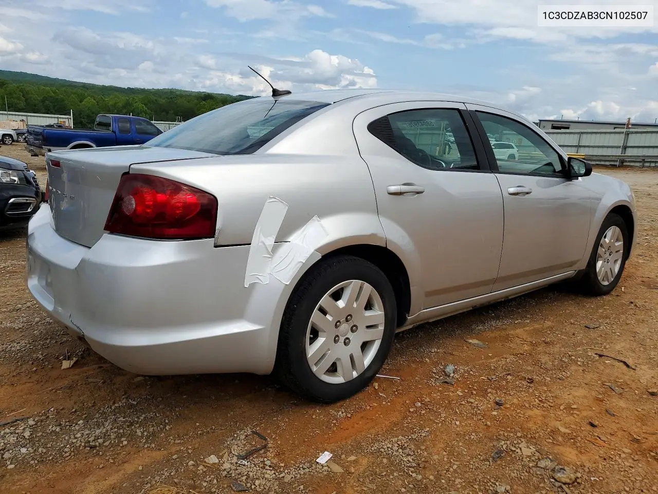 2012 Dodge Avenger Se VIN: 1C3CDZAB3CN102507 Lot: 58043976