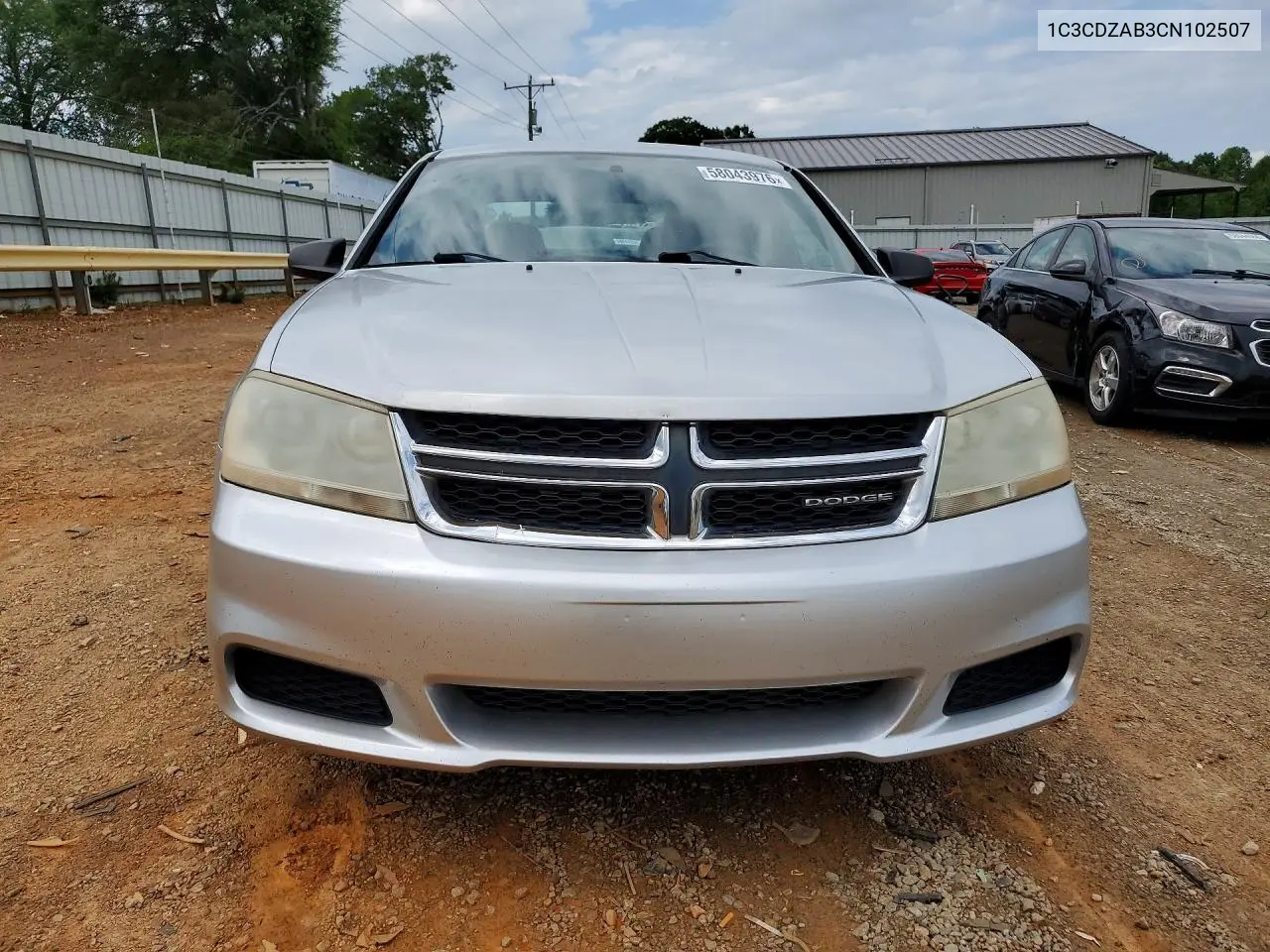 2012 Dodge Avenger Se VIN: 1C3CDZAB3CN102507 Lot: 58043976