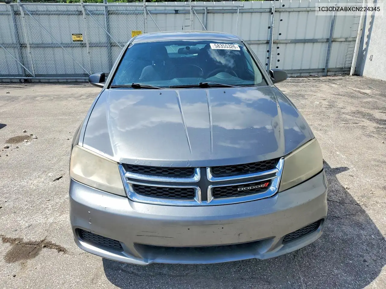 2012 Dodge Avenger Se VIN: 1C3CDZABXCN224345 Lot: 58355326