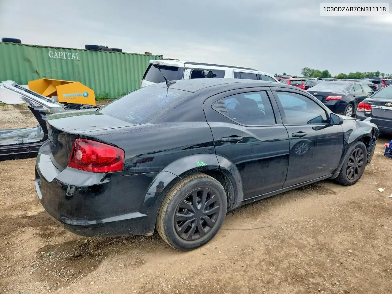 2012 Dodge Avenger Se VIN: 1C3CDZAB7CN311118 Lot: 58786766