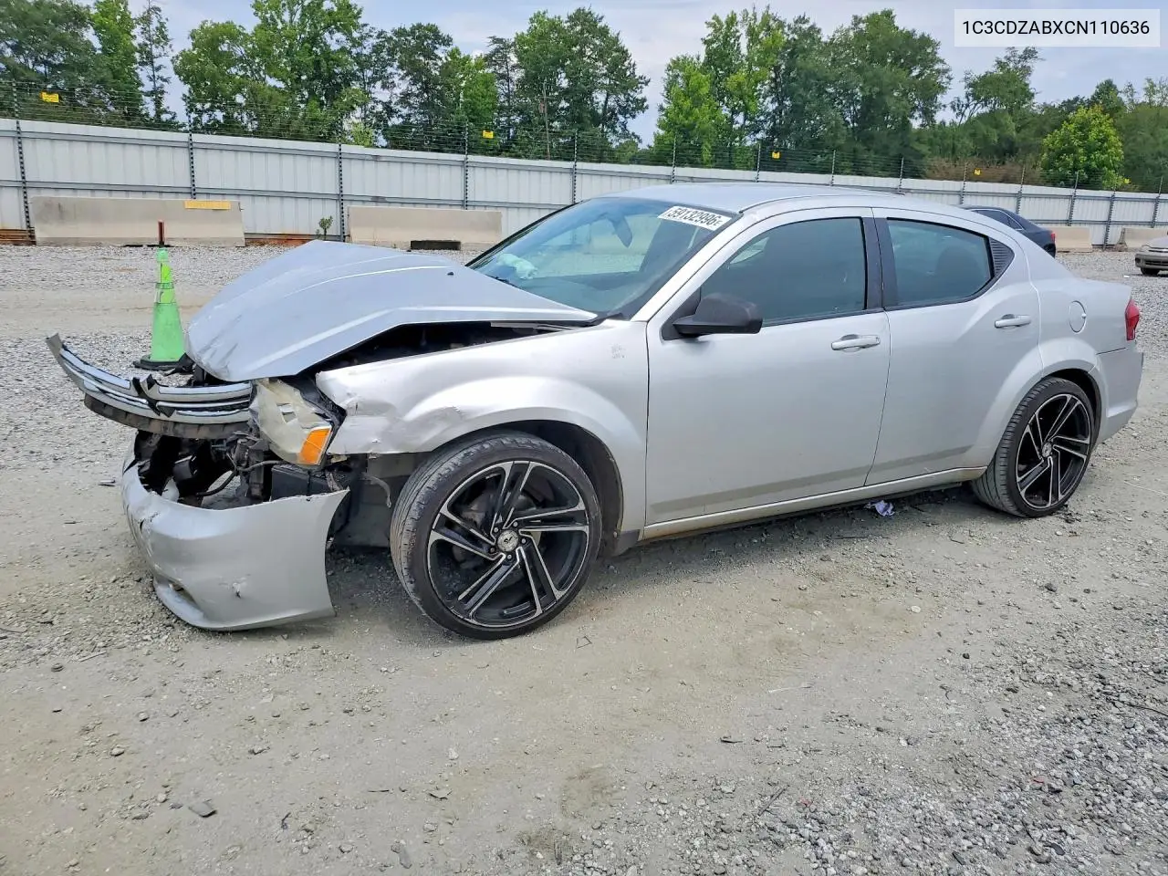 2012 Dodge Avenger Se VIN: 1C3CDZABXCN110636 Lot: 59132996