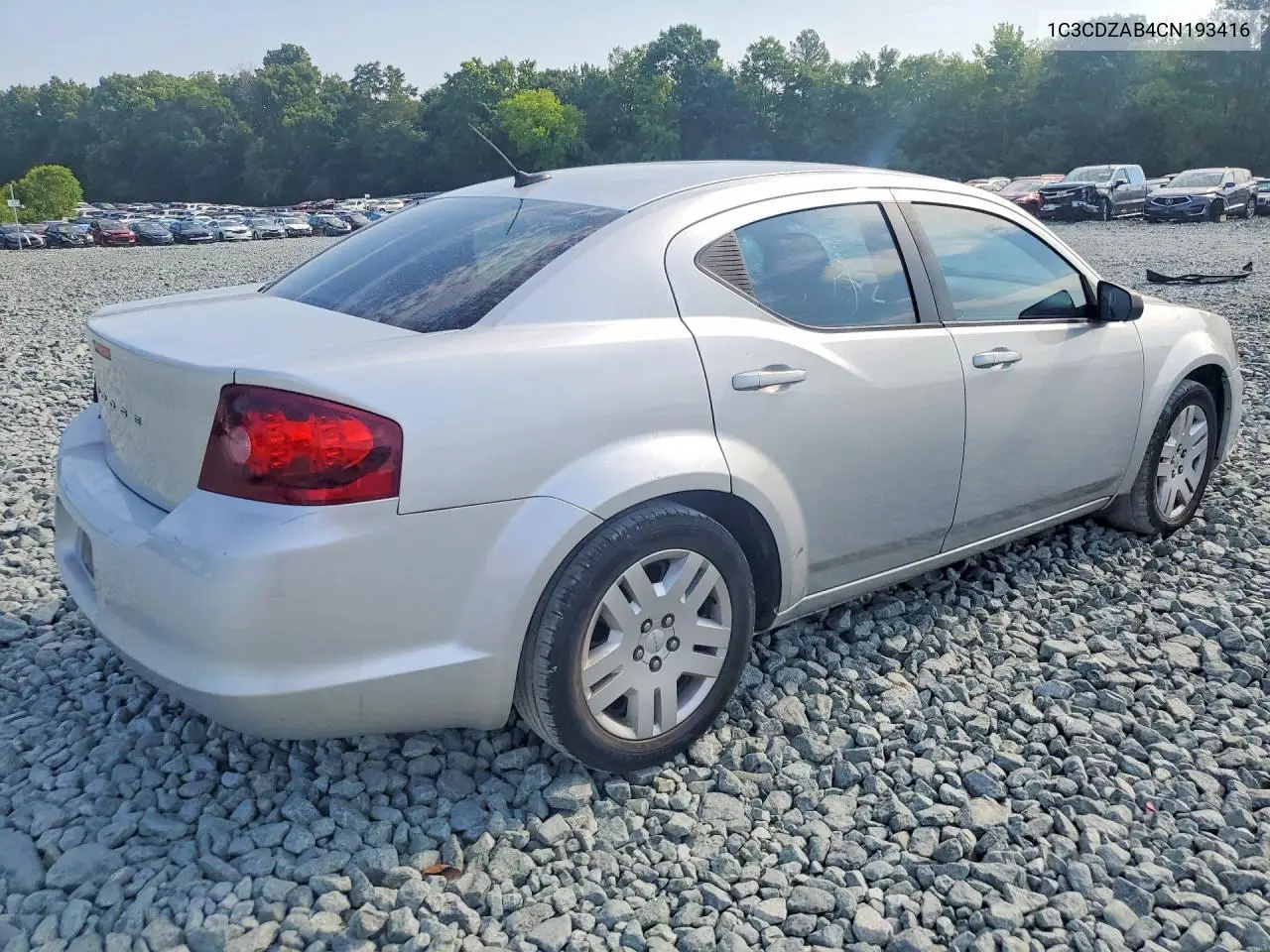 2012 Dodge Avenger Se VIN: 1C3CDZAB4CN193416 Lot: 59790406