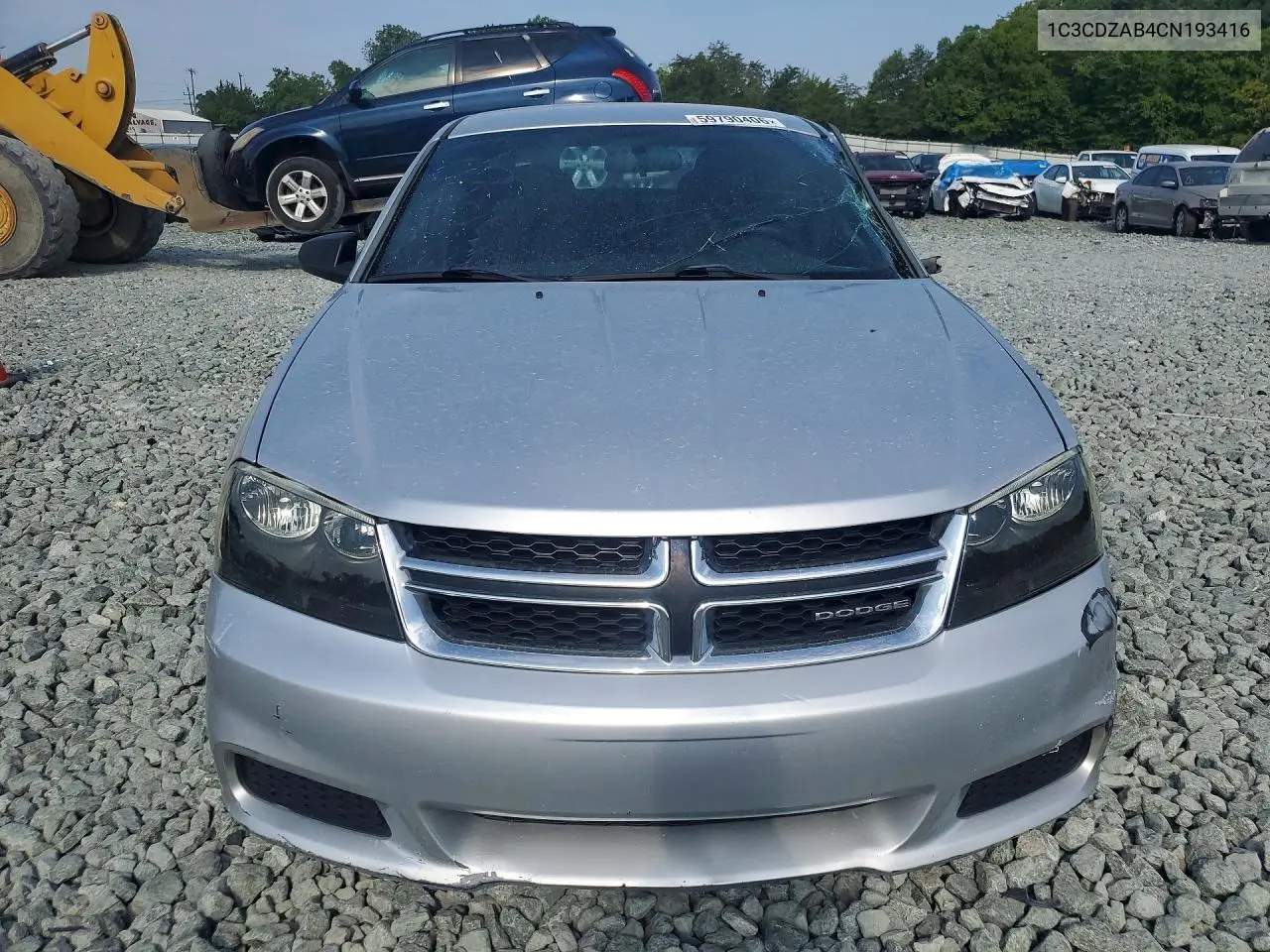 2012 Dodge Avenger Se VIN: 1C3CDZAB4CN193416 Lot: 59790406