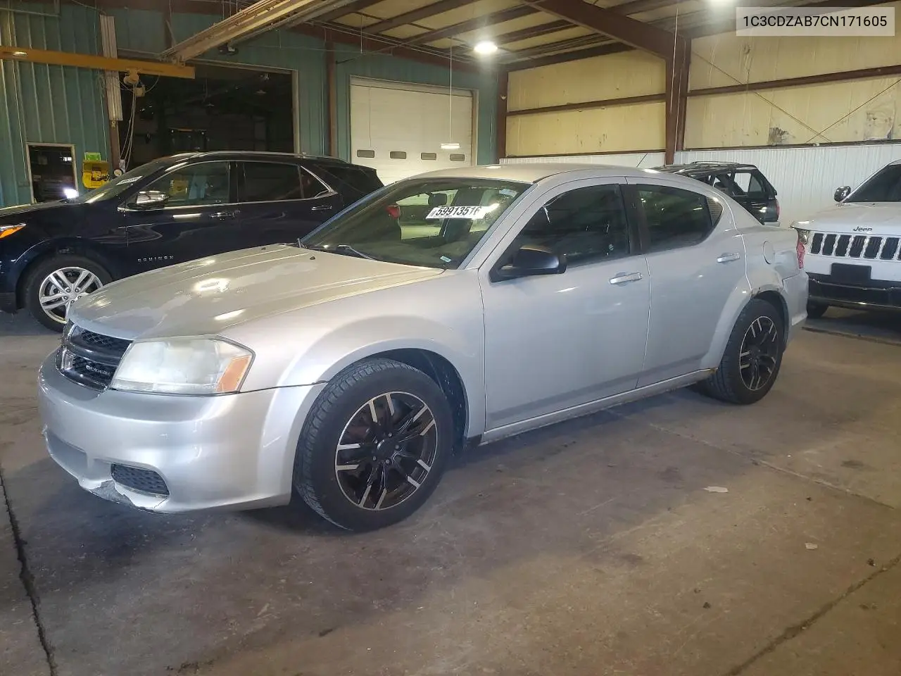 2012 Dodge Avenger VIN: 1C3CDZAB7CN171605 Lot: 59913516
