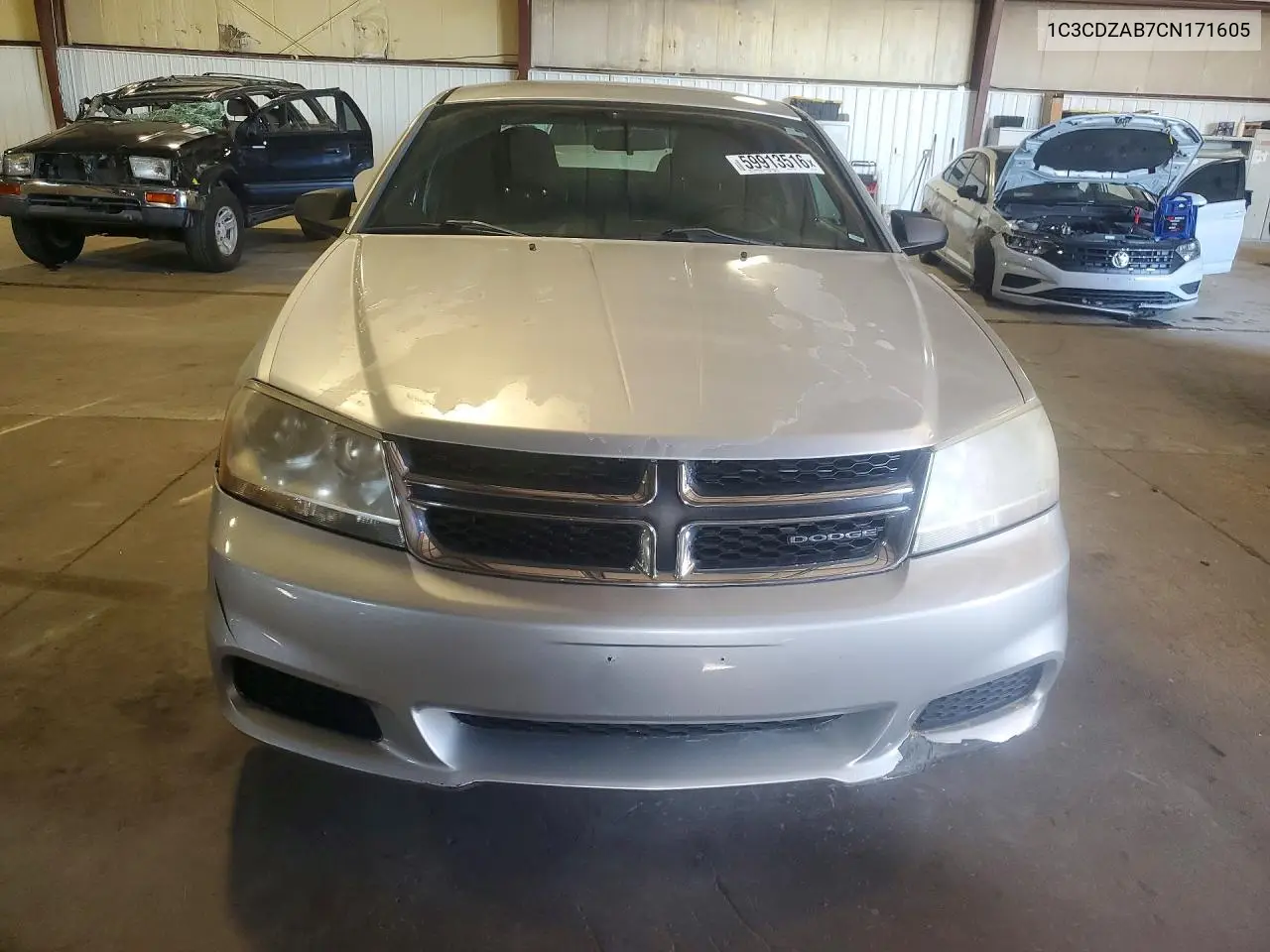 2012 Dodge Avenger VIN: 1C3CDZAB7CN171605 Lot: 59913516