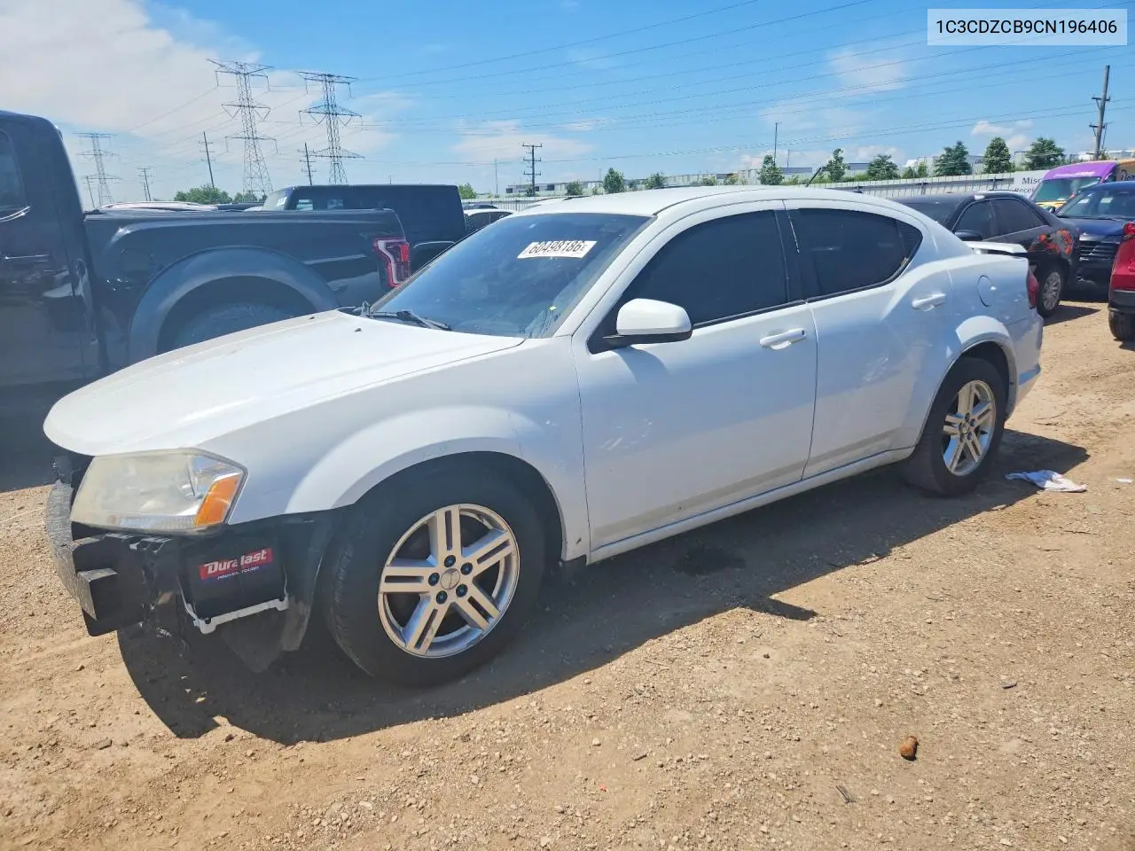 2012 Dodge Avenger Sxt VIN: 1C3CDZCB9CN196406 Lot: 60498186