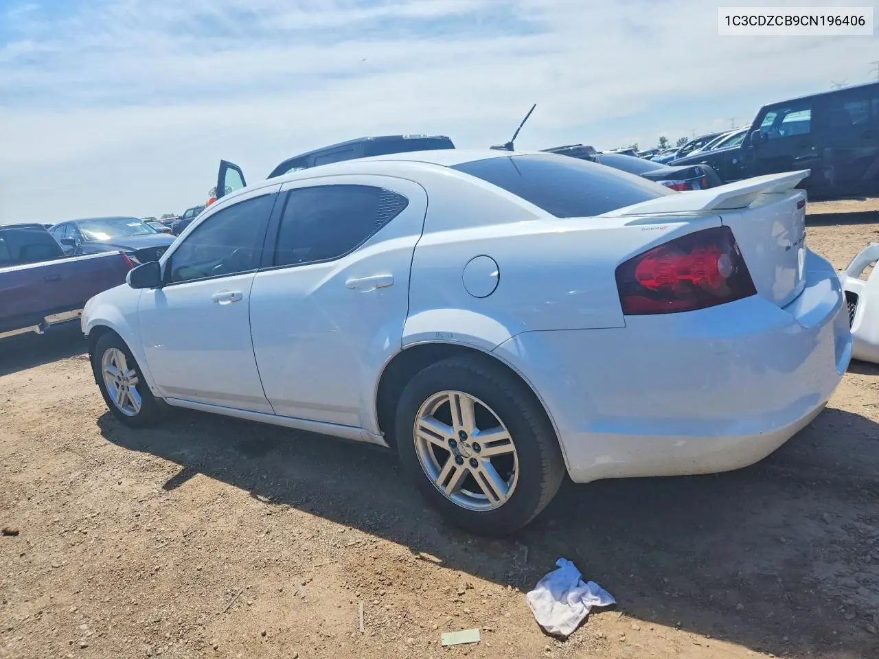 2012 Dodge Avenger Sxt VIN: 1C3CDZCB9CN196406 Lot: 60498186