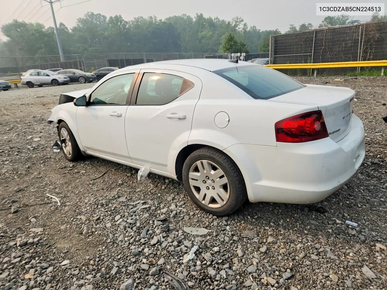 2012 Dodge Avenger Se VIN: 1C3CDZAB5CN224513 Lot: 61330616