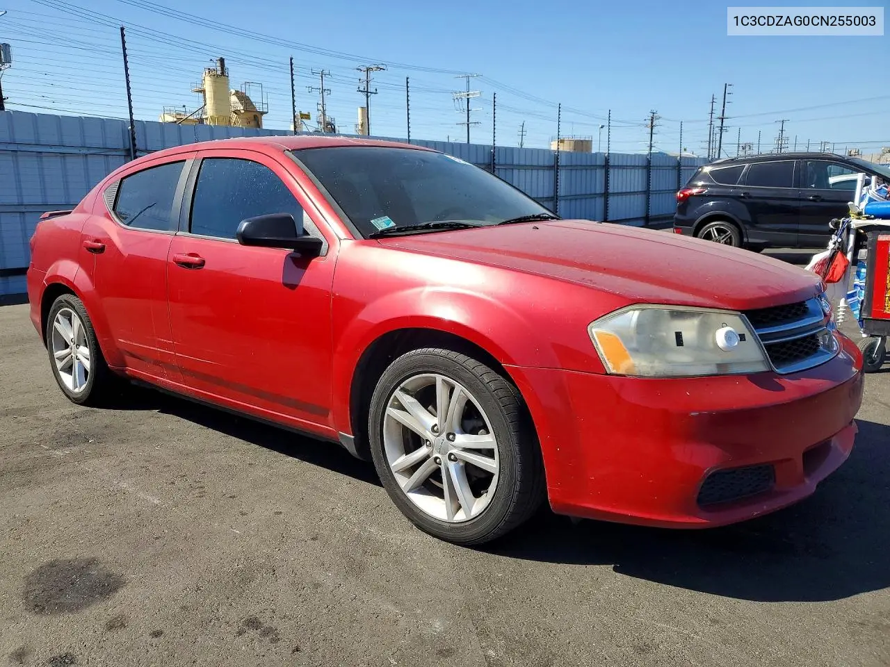 2012 Dodge Avenger Se VIN: 1C3CDZAG0CN255003 Lot: 61571906