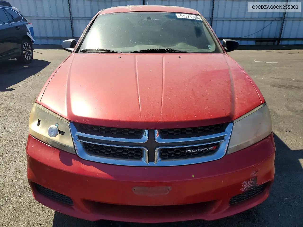 2012 Dodge Avenger Se VIN: 1C3CDZAG0CN255003 Lot: 61571906