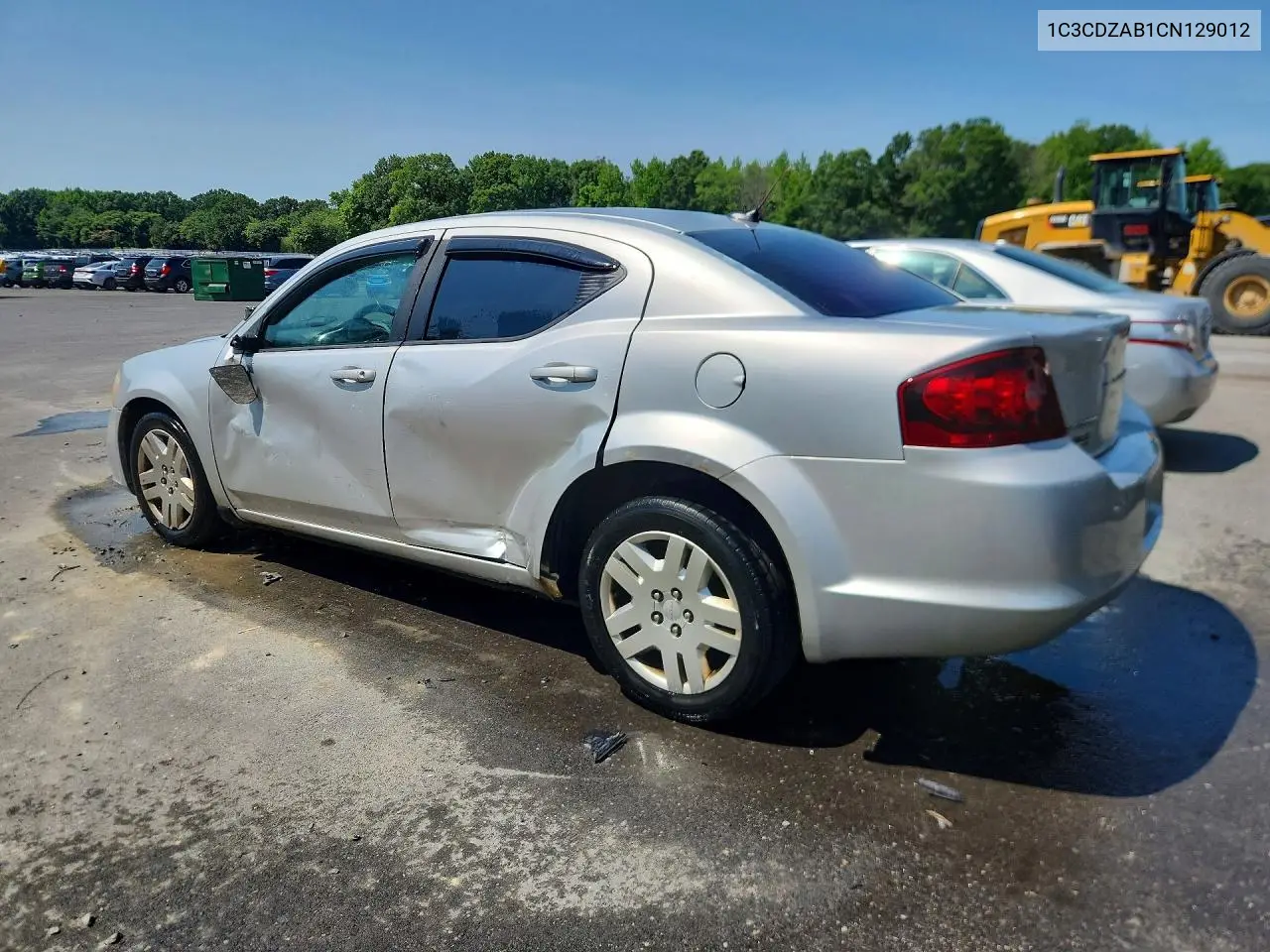 2012 Dodge Avenger Se VIN: 1C3CDZAB1CN129012 Lot: 85631435